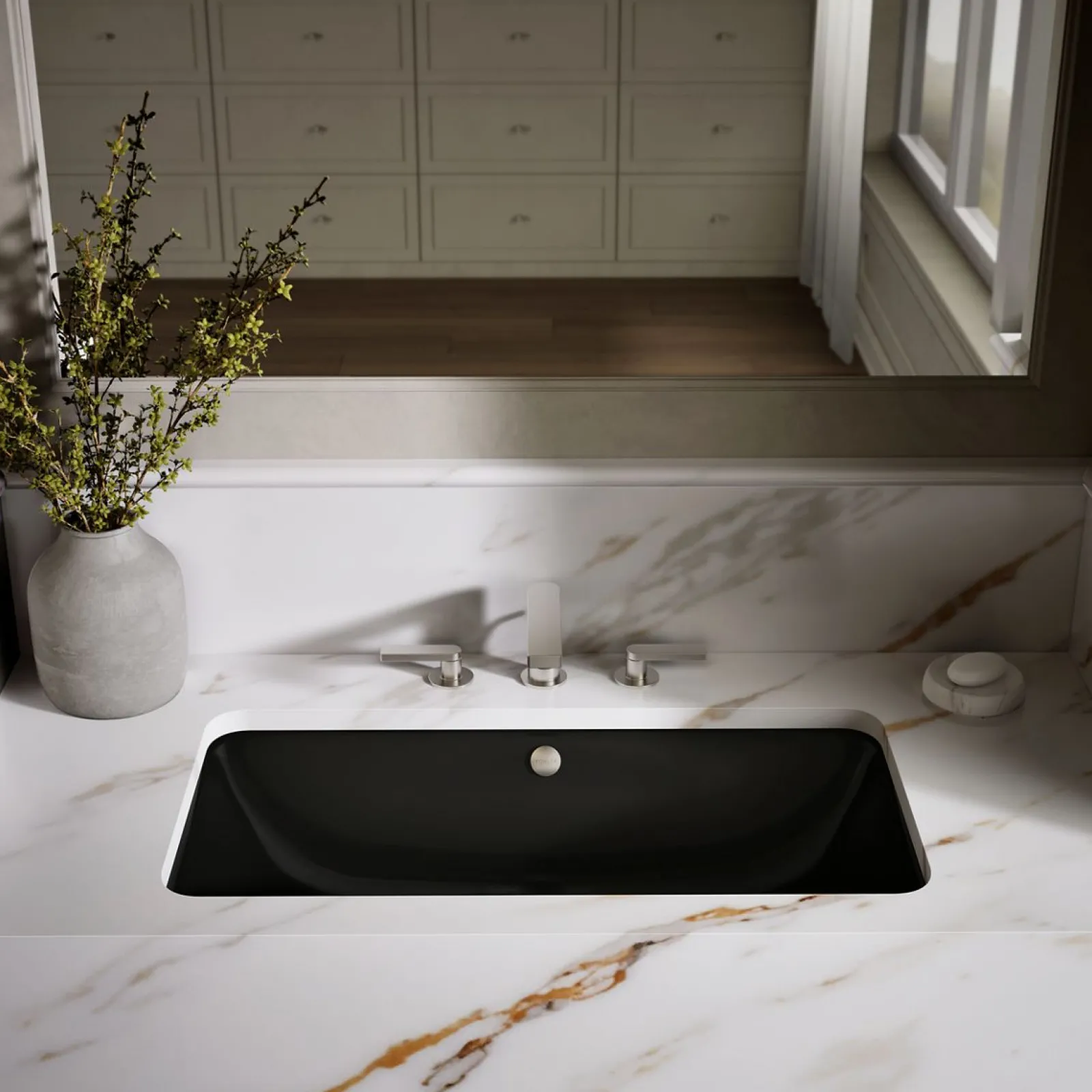 30" rectangular drop-in/undermount bathroom sink^Kohler