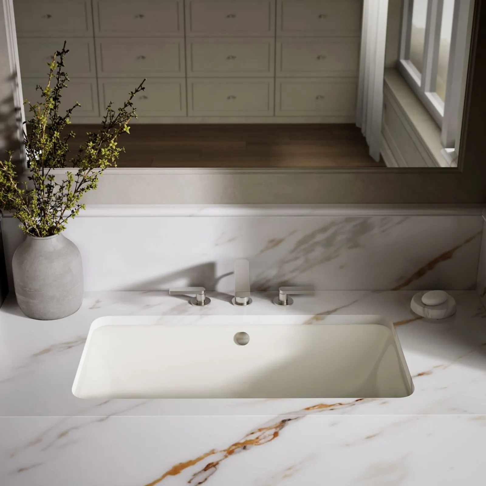 30" rectangular drop-in/undermount bathroom sink^Kohler