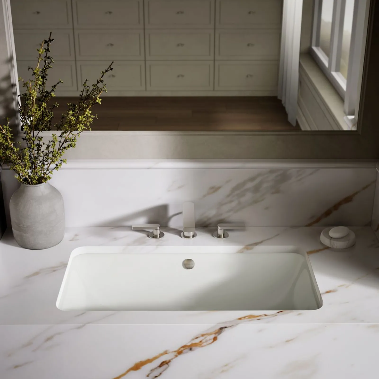 30" rectangular drop-in/undermount bathroom sink^Kohler