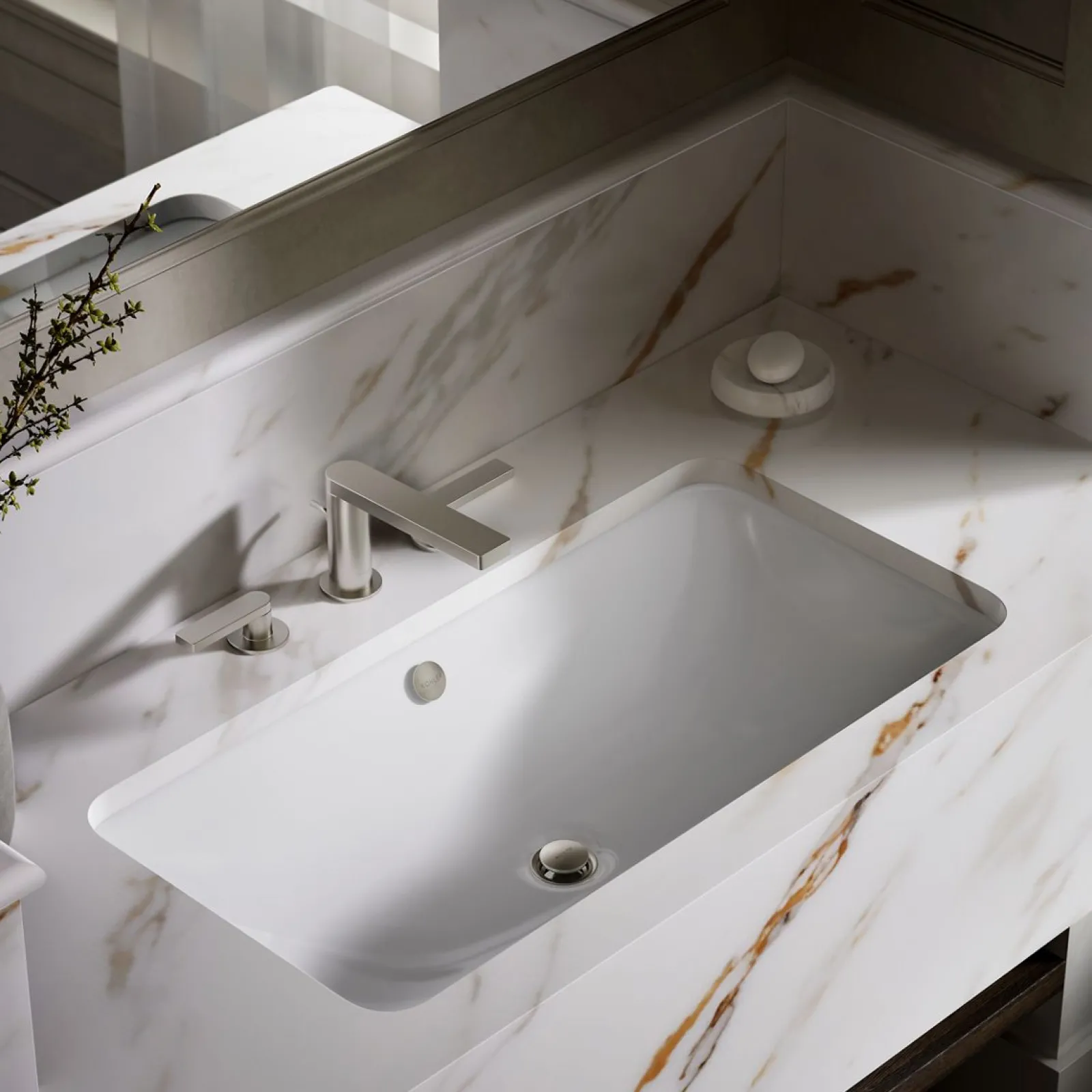 30" rectangular drop-in/undermount bathroom sink^Kohler