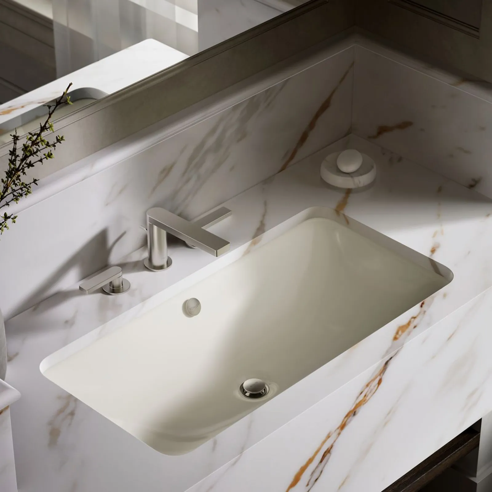 30" rectangular drop-in/undermount bathroom sink^Kohler