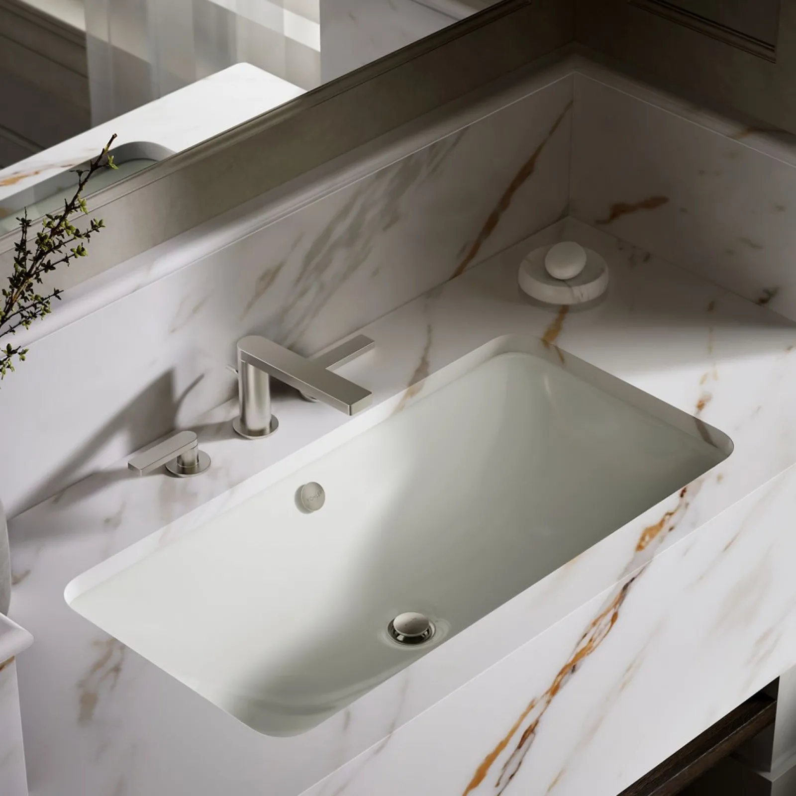 30" rectangular drop-in/undermount bathroom sink^Kohler
