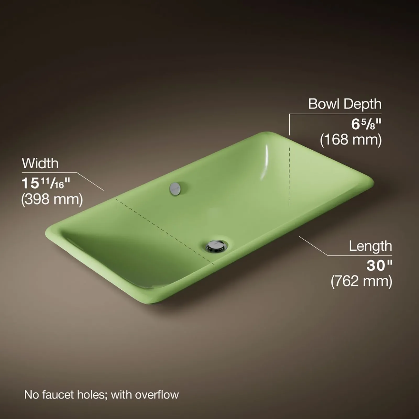 30" rectangular drop-in / undermount / vessel bathroom sink^Kohler Sale