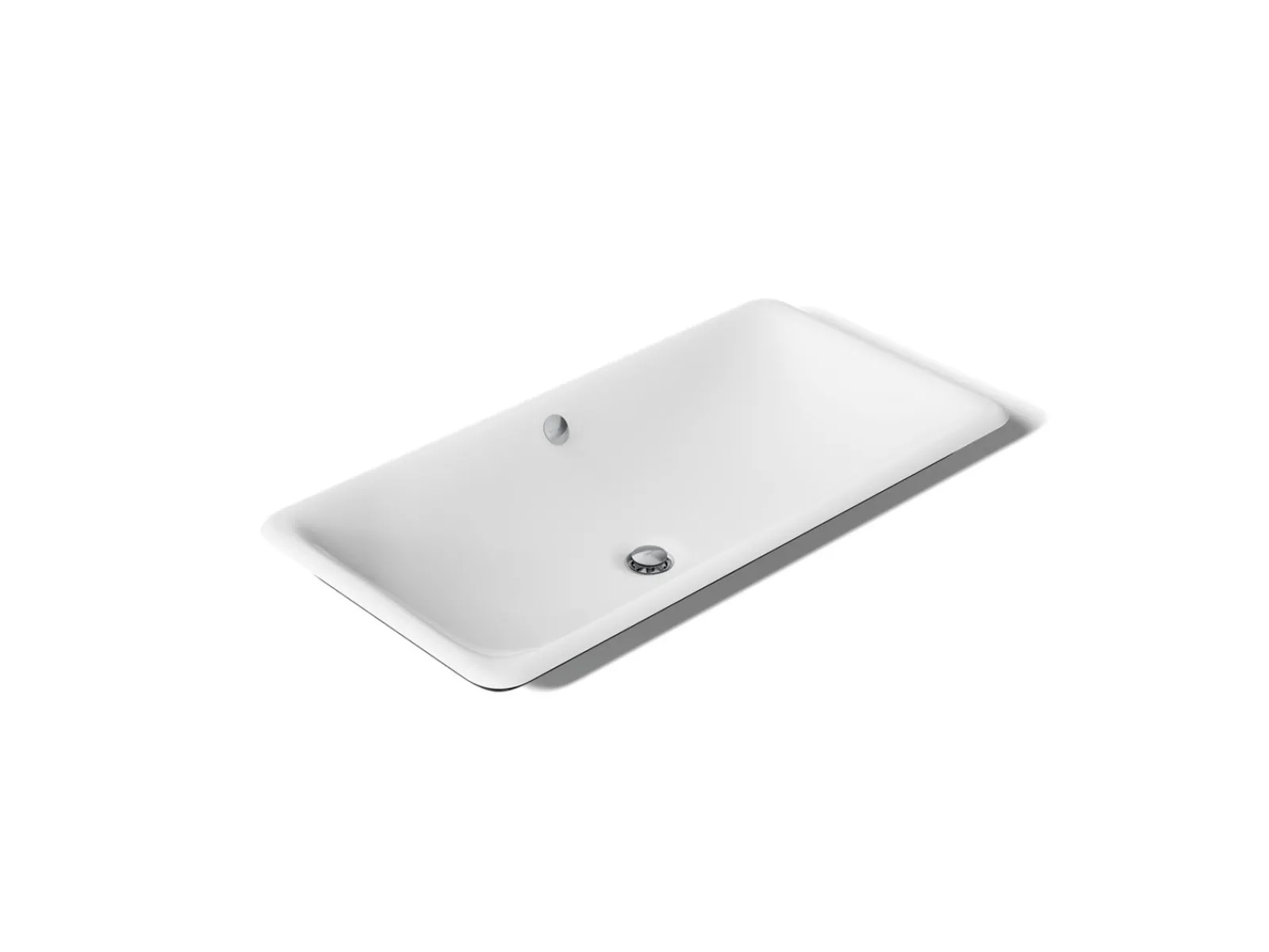 30" rectangular drop-in/undermount/vessel bathroom sink with Iron Black painted underside^Kohler Online