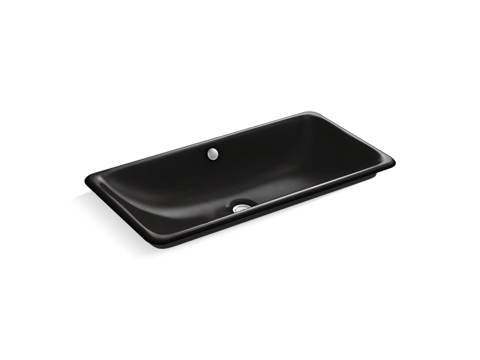 30" rectangular drop-in/undermount/vessel bathroom sink with Iron Black painted underside^Kohler Online