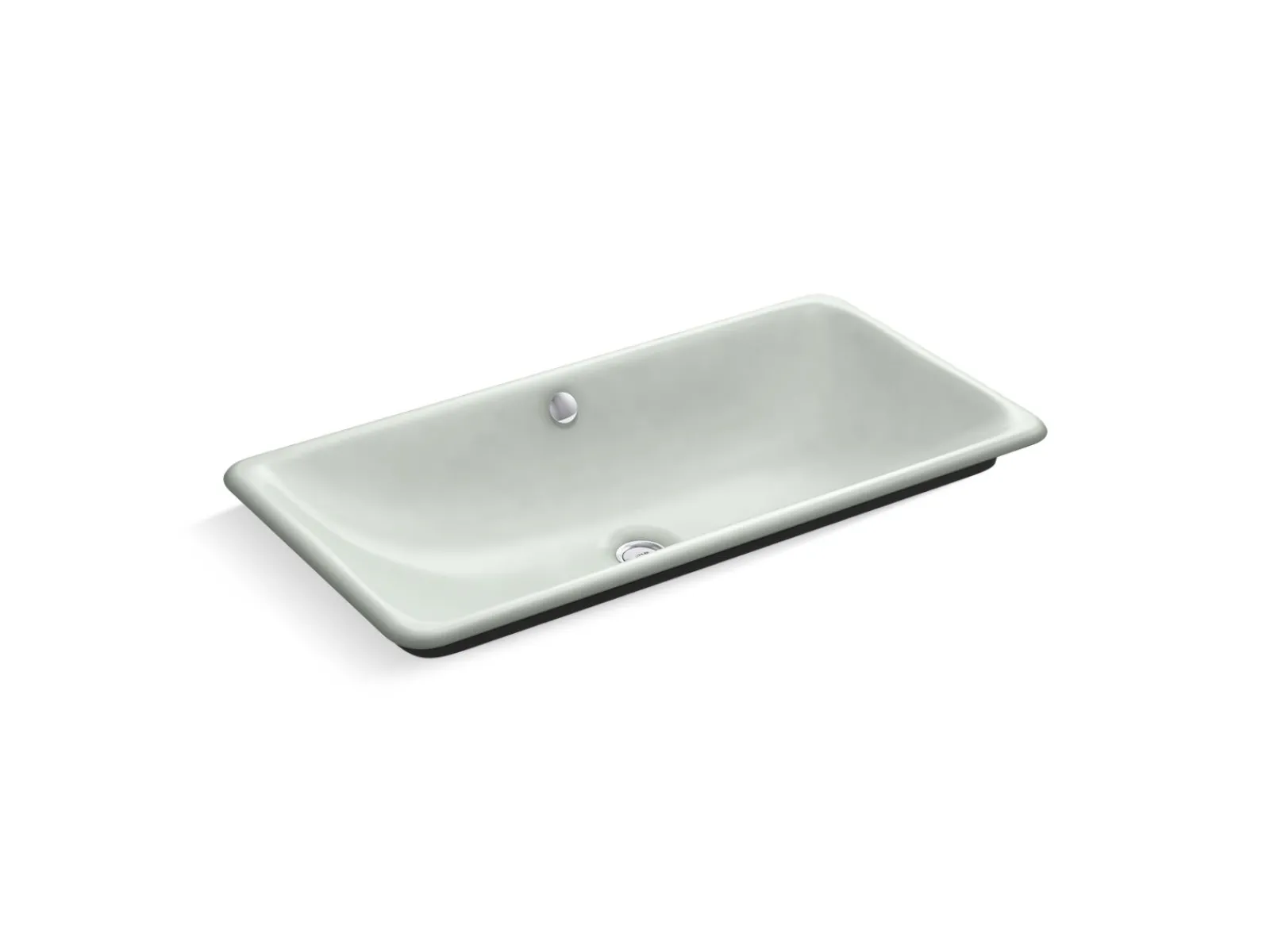 30" rectangular drop-in/undermount/vessel bathroom sink with Iron Black painted underside^Kohler Online