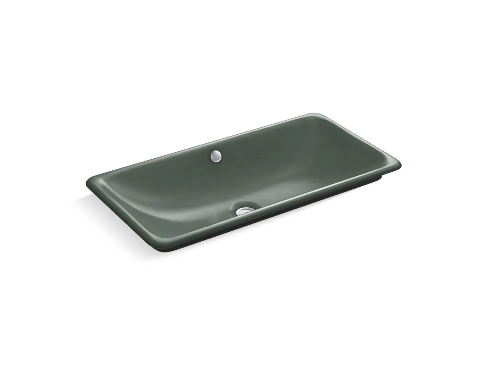 30" rectangular drop-in/undermount/vessel bathroom sink with Iron Black painted underside^Kohler Online