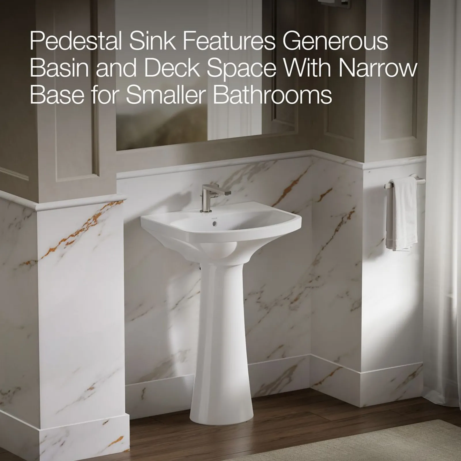 22-3/4" rectangular pedestal bathroom sink^Kohler New