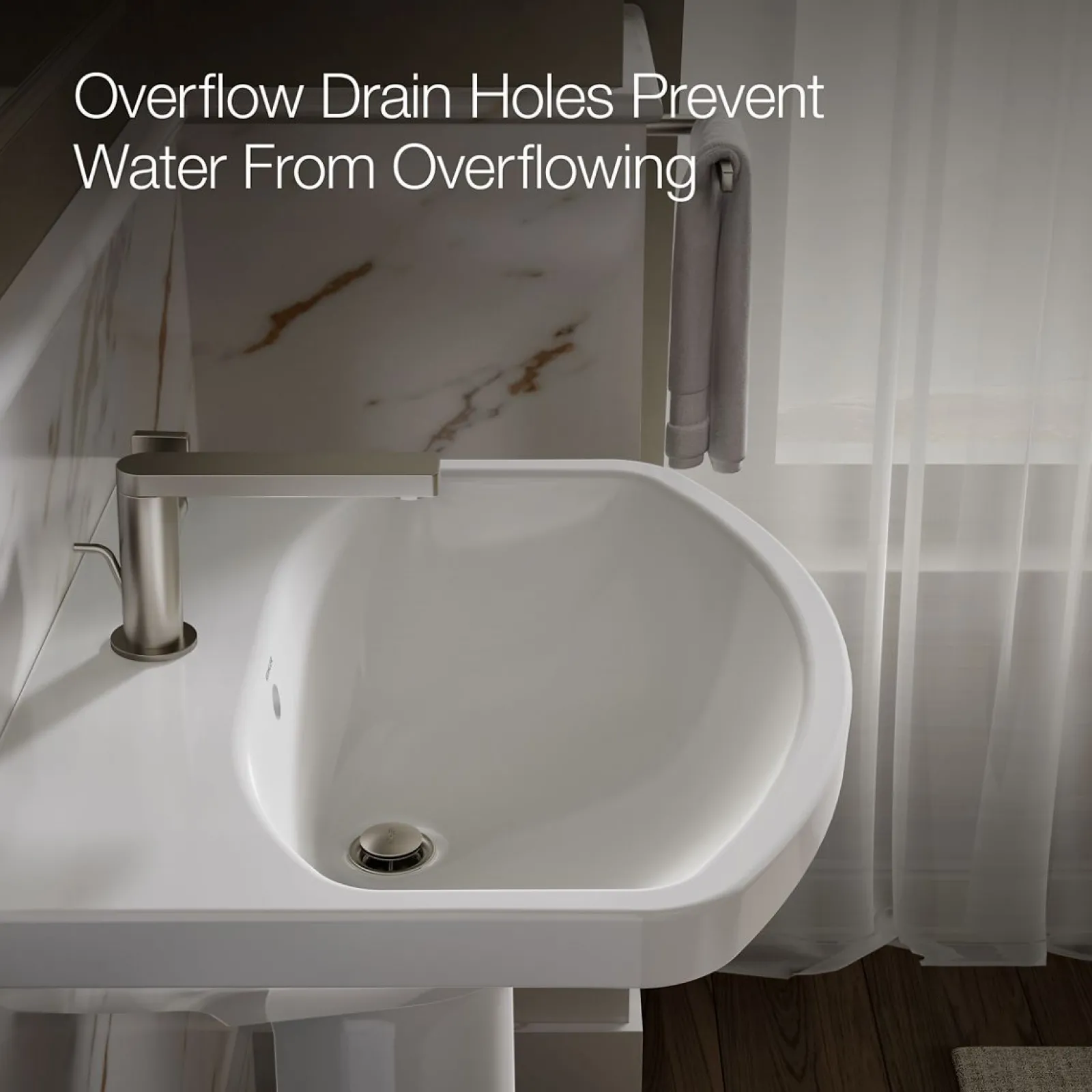 22-3/4" rectangular pedestal bathroom sink^Kohler New