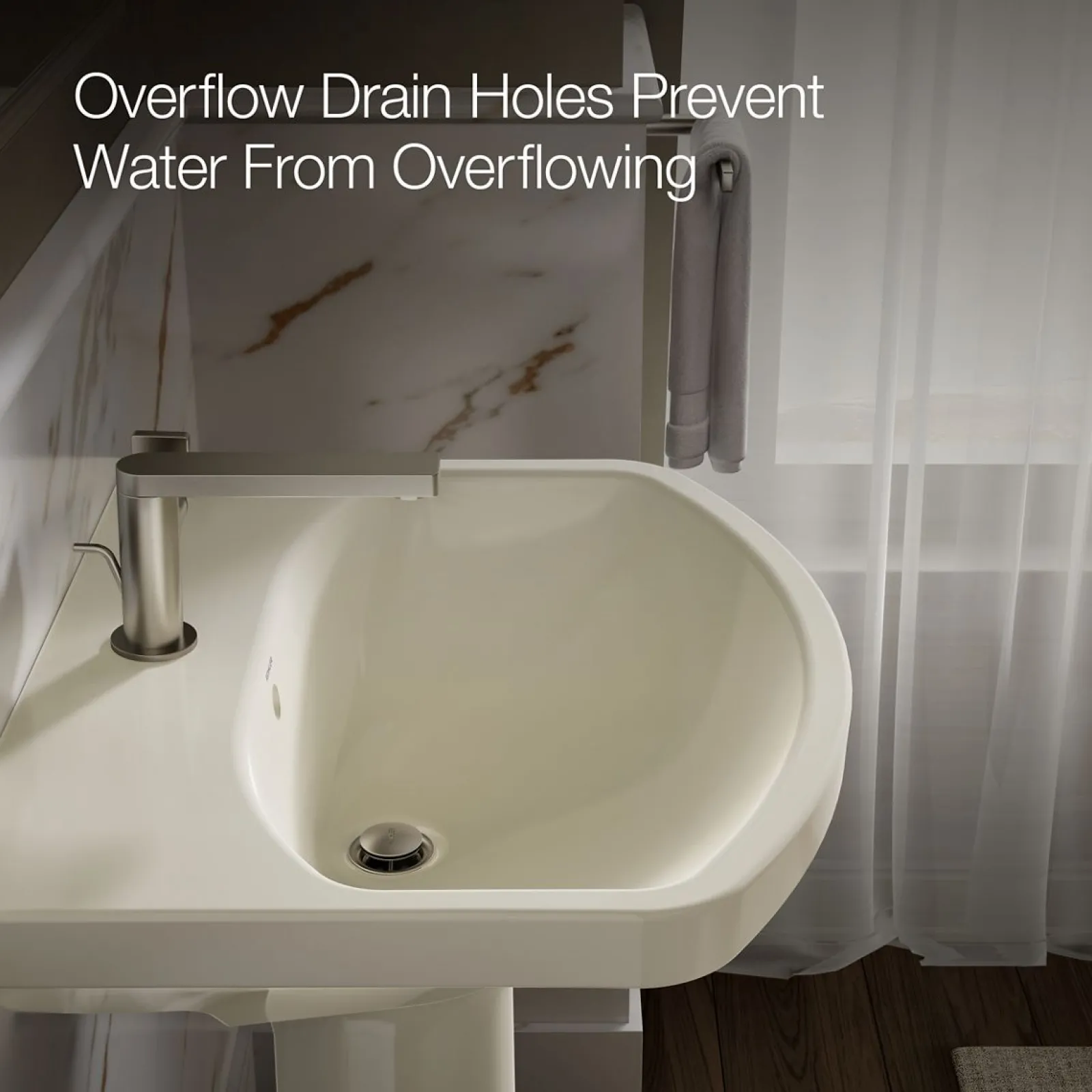 22-3/4" rectangular pedestal bathroom sink^Kohler New