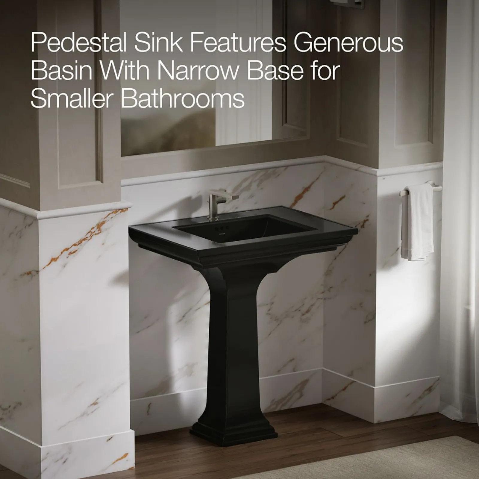 30-3/4" rectangular pedestal bathroom sink^Kohler Hot