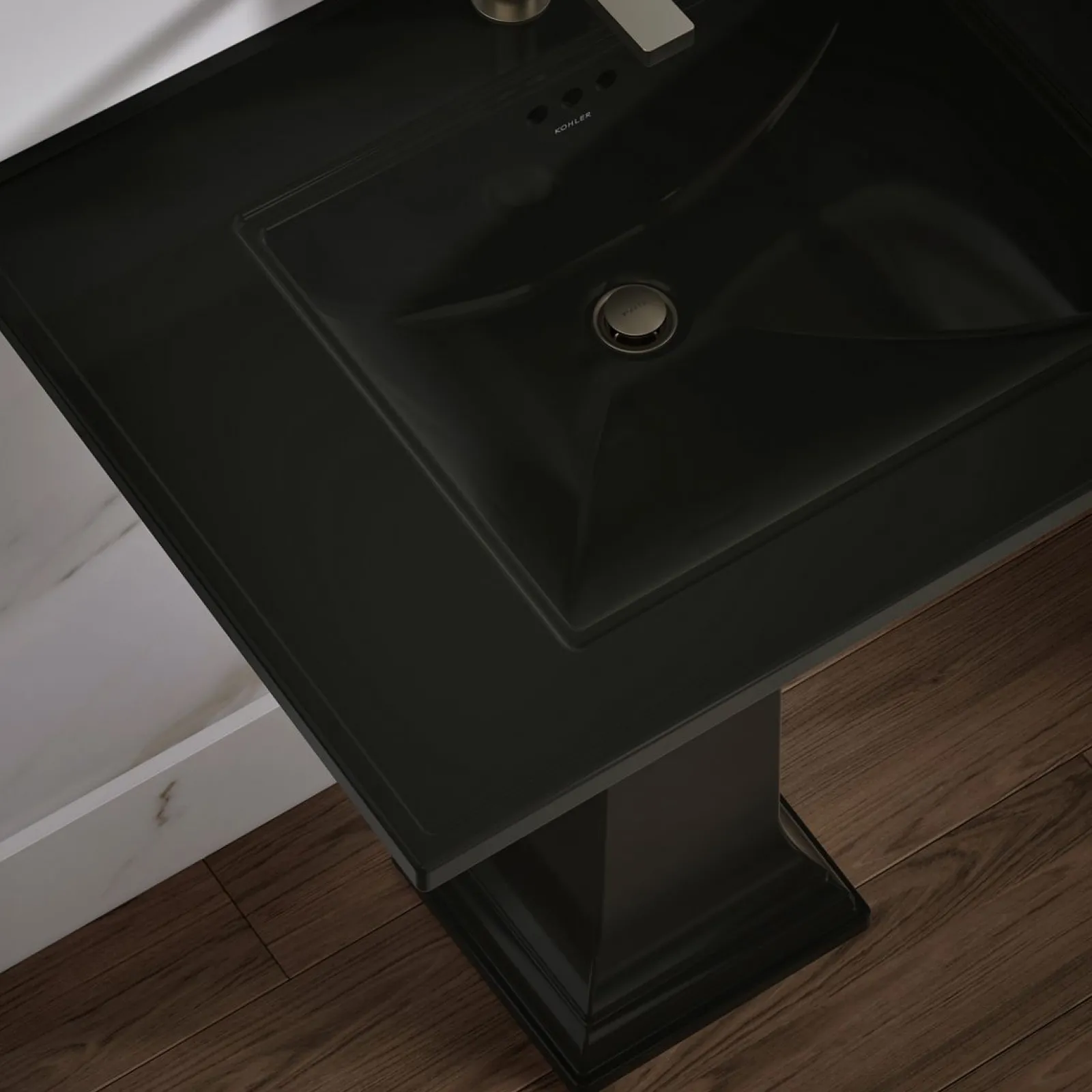 30-3/4" rectangular pedestal bathroom sink^Kohler Hot