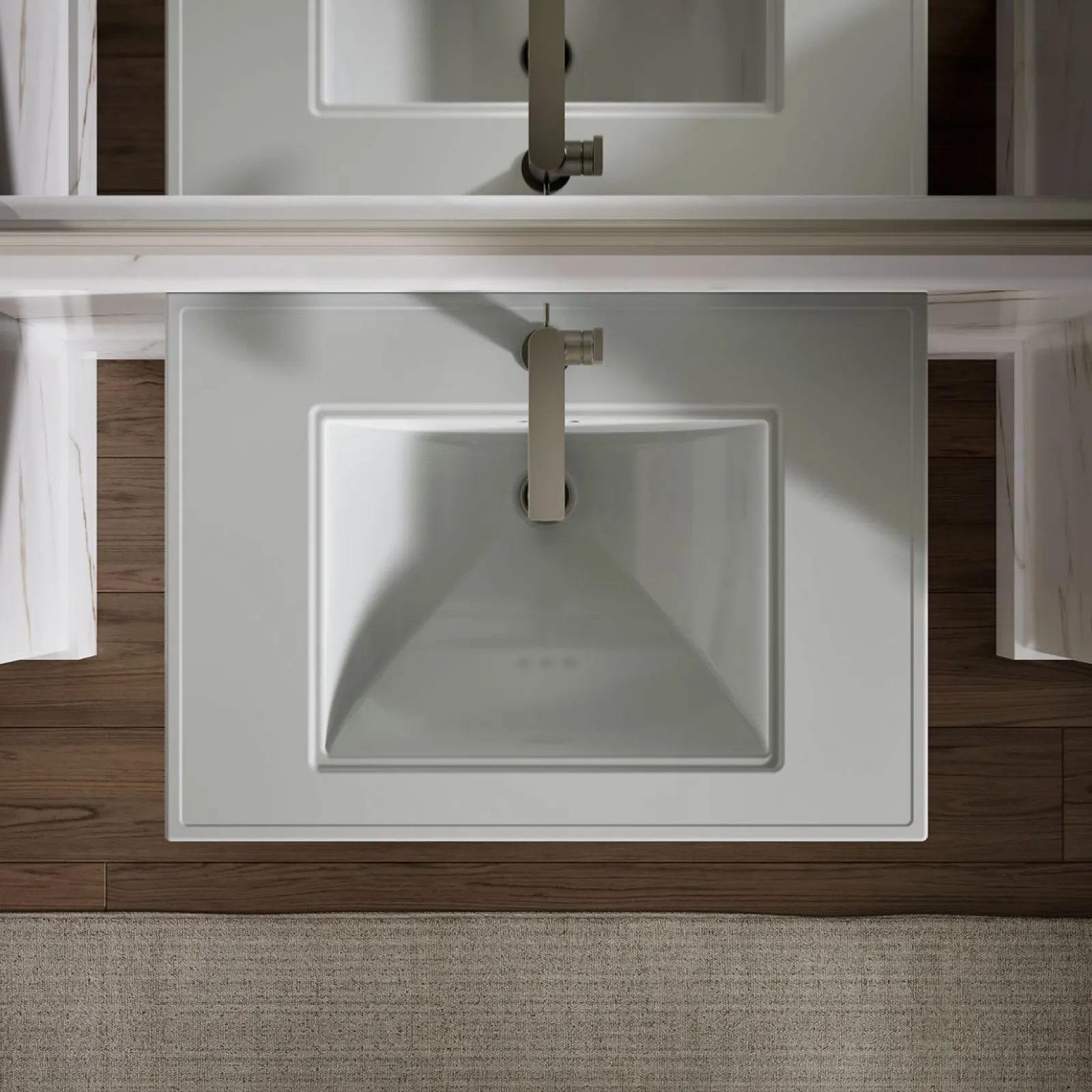 30-3/4" rectangular pedestal bathroom sink^Kohler Hot