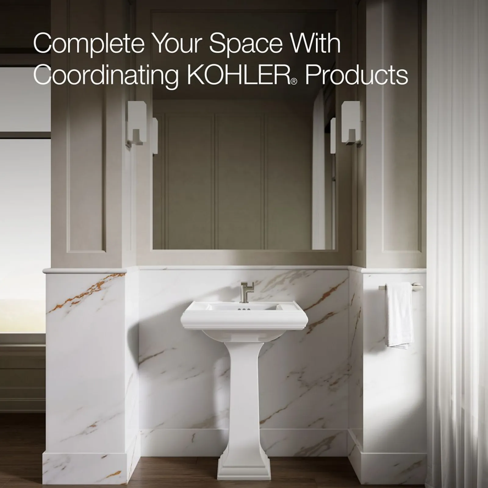 24-1/4" rectangular pedestal bathroom sink^Kohler Discount