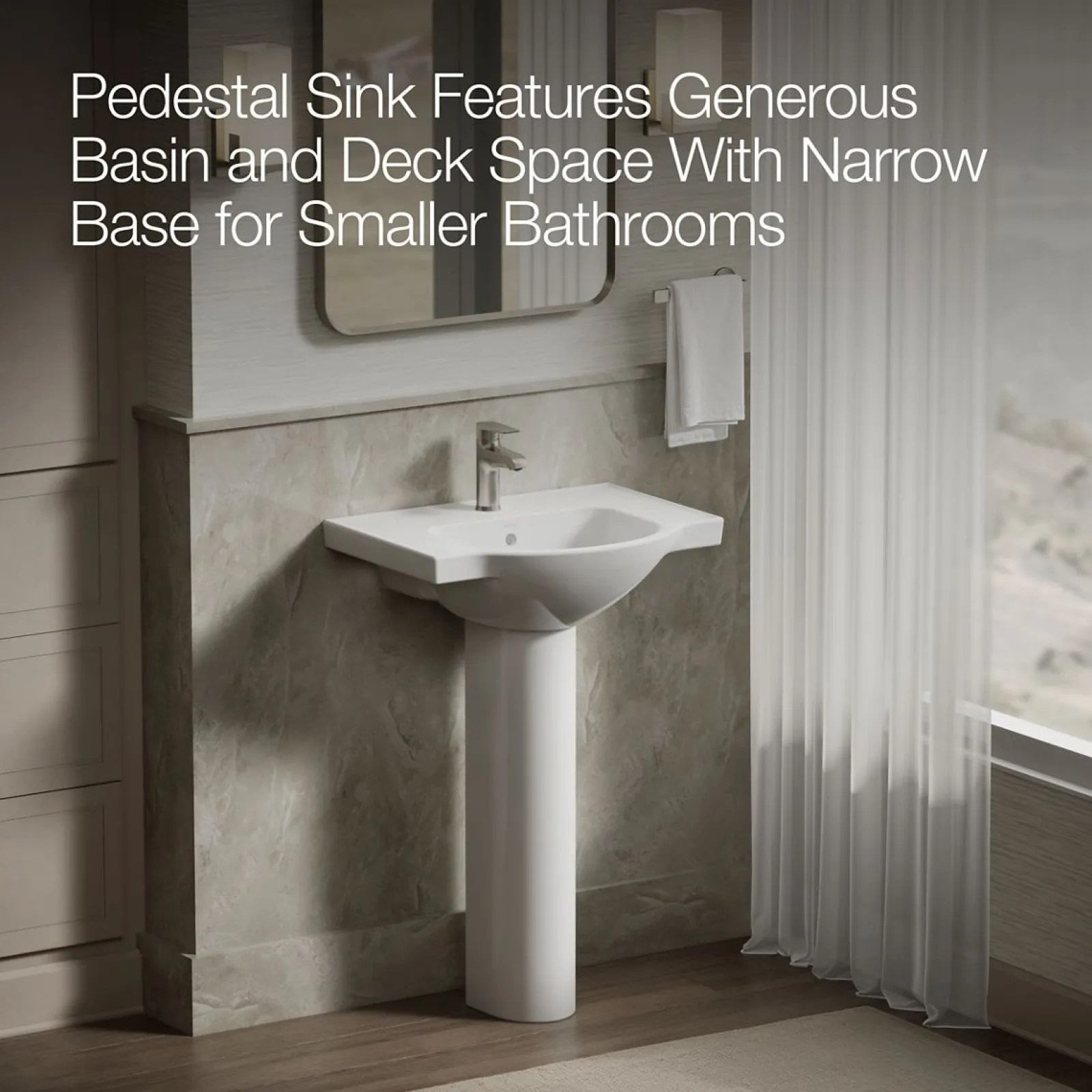 24" rectangular pedestal bathroom sink^Kohler Outlet