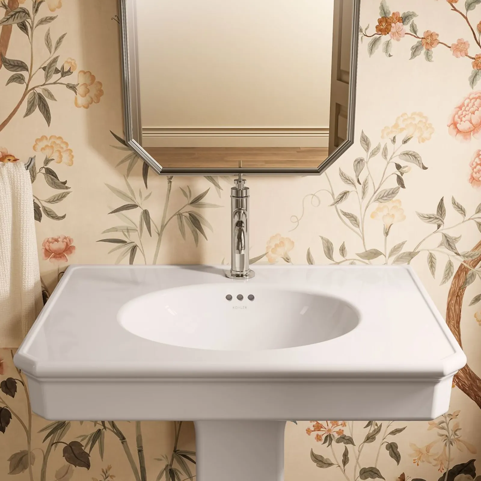 30" rectangular pedestal bathroom sink^Kohler Best