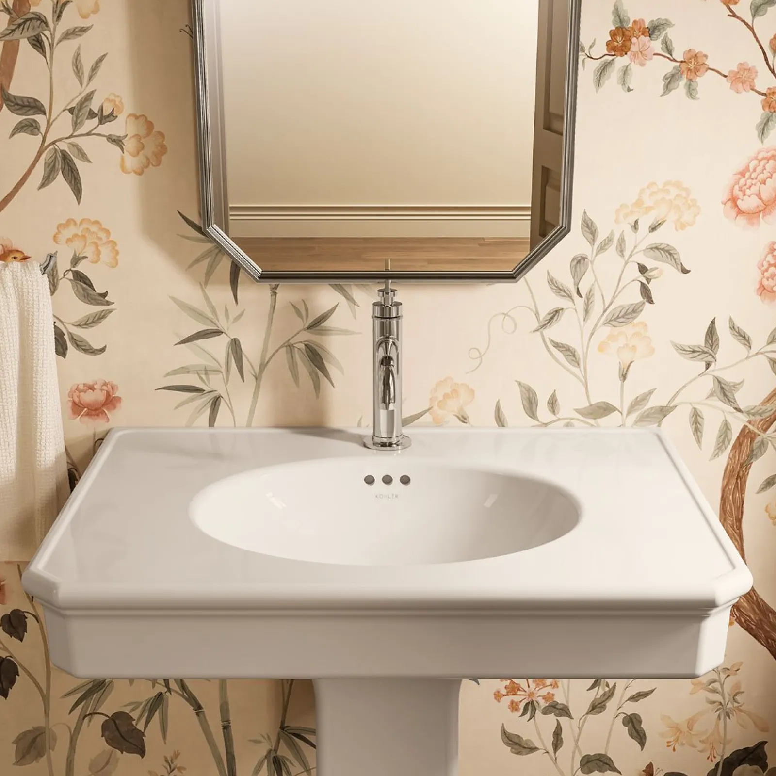 30" rectangular pedestal bathroom sink^Kohler Best