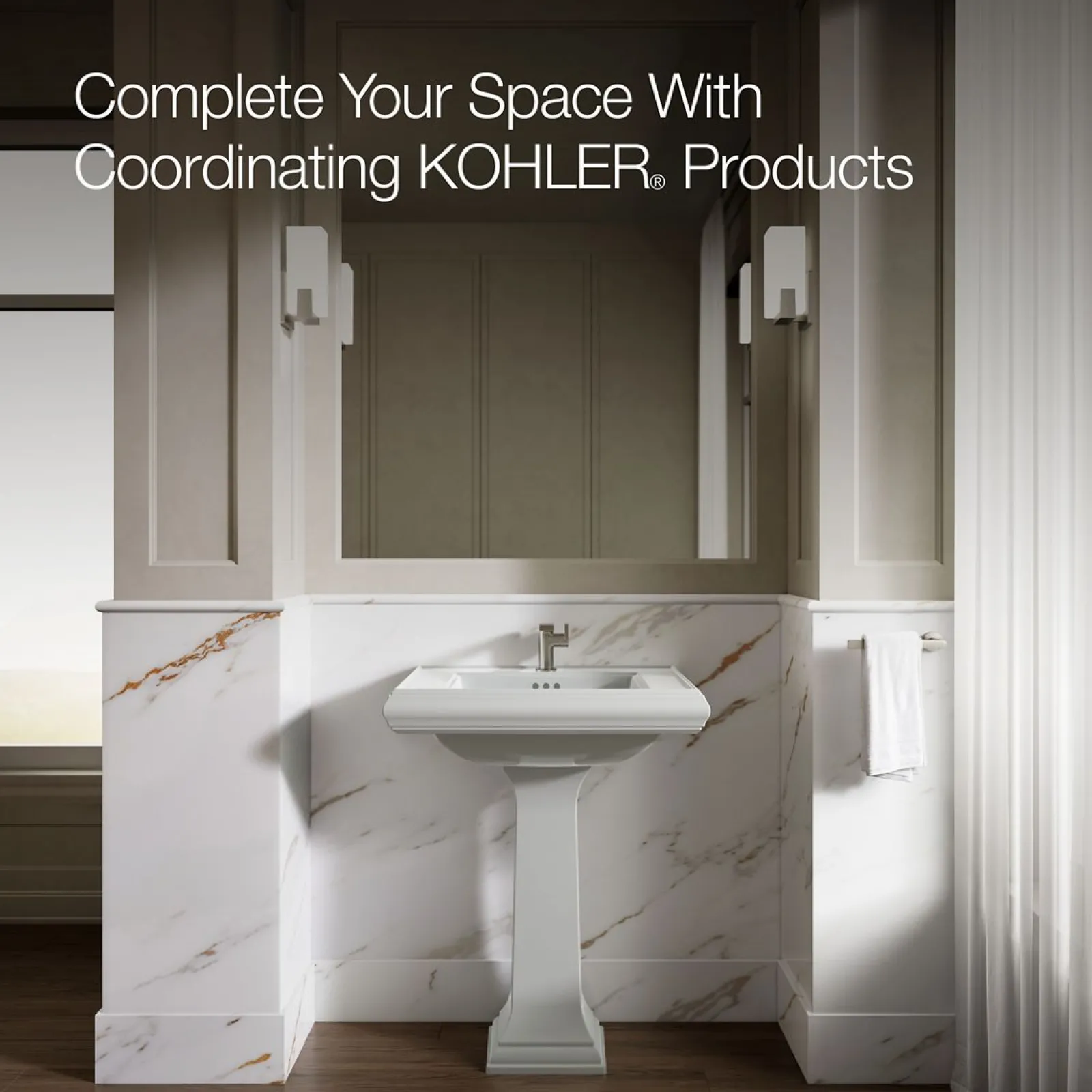 27-1/4" rectangular pedestal bathroom sink^Kohler Online