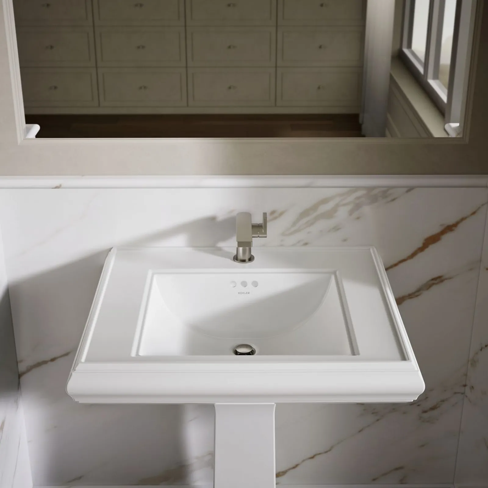 27-1/4" rectangular pedestal bathroom sink^Kohler Online