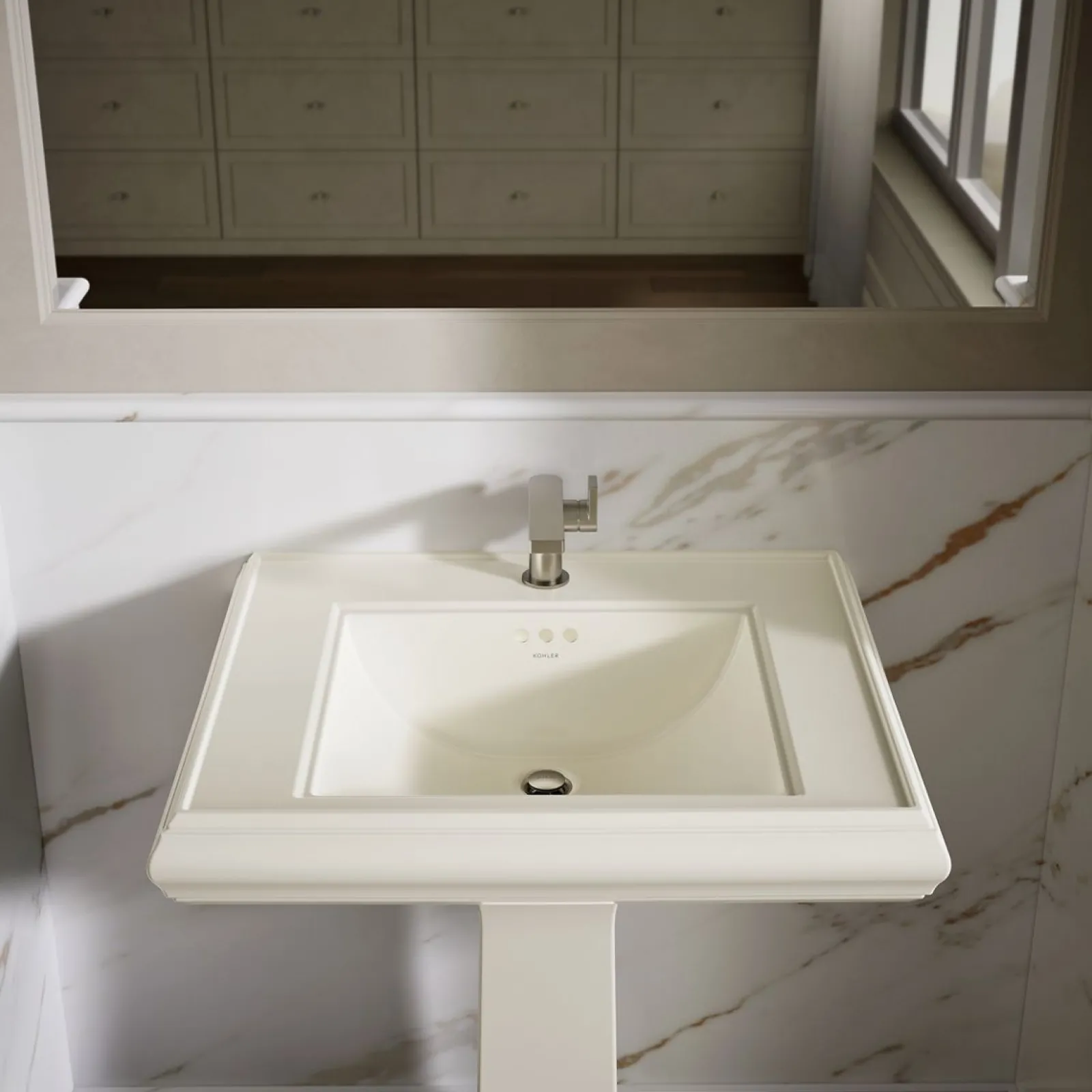 27-1/4" rectangular pedestal bathroom sink^Kohler Online