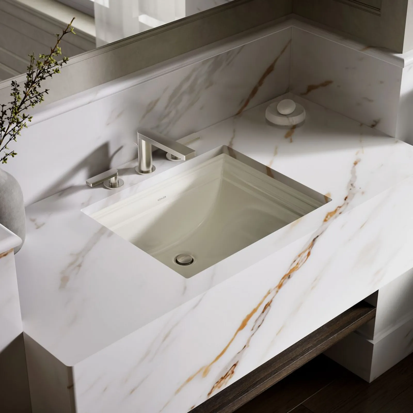 20" rectangular undermount bathroom sink^Kohler Clearance