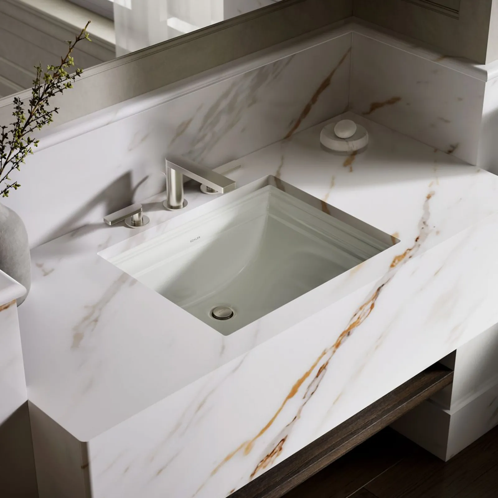 20" rectangular undermount bathroom sink^Kohler Clearance