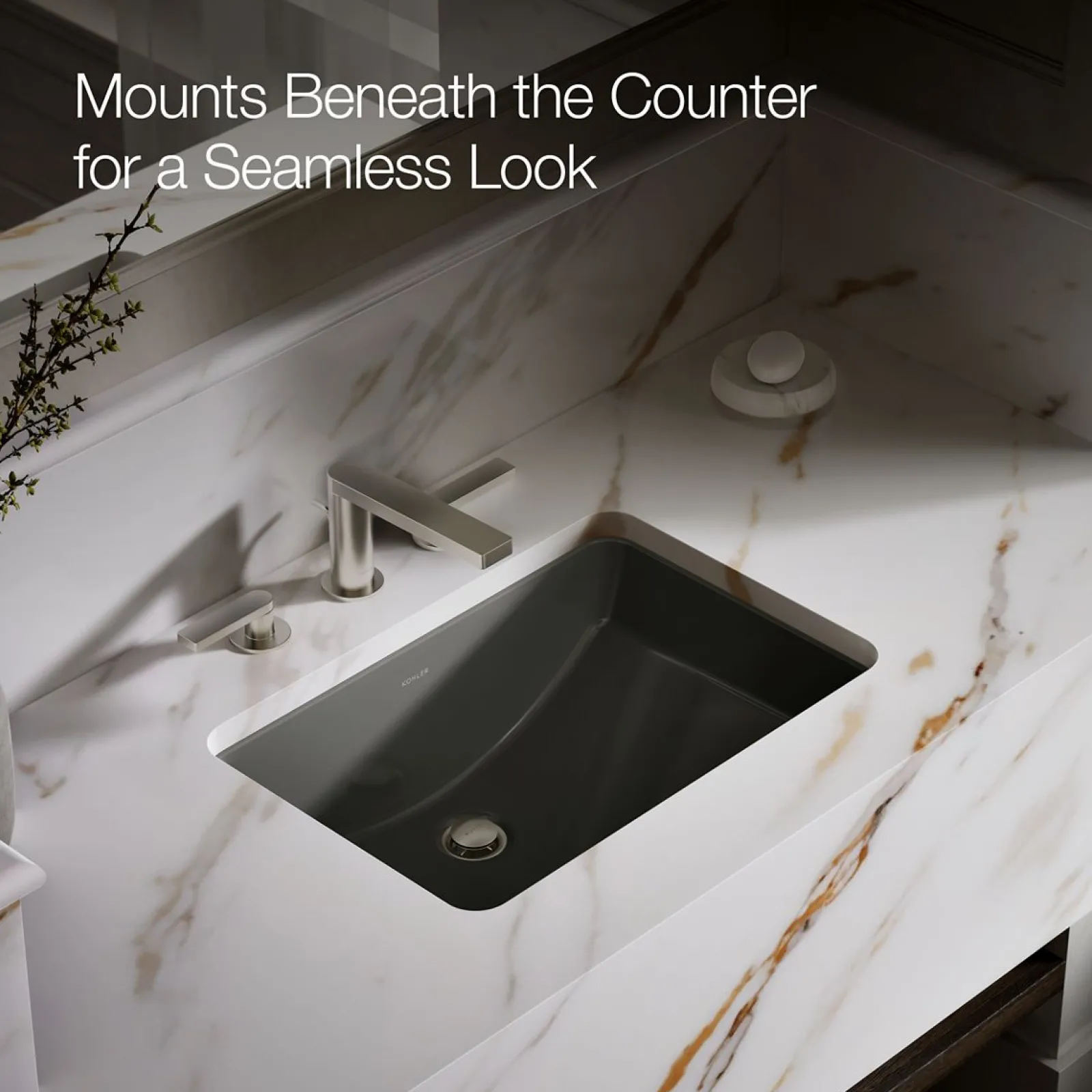 21" rectangular undermount bathroom sink^Kohler