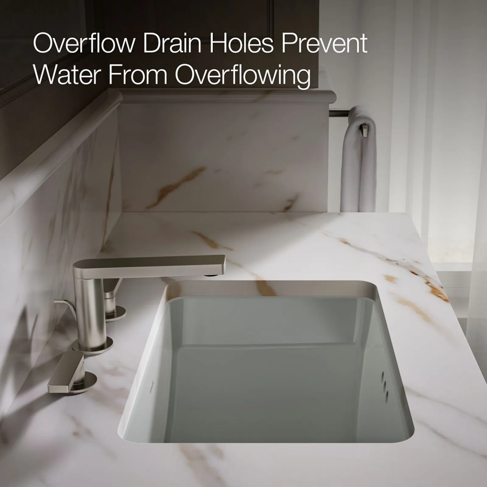 21" rectangular undermount bathroom sink^Kohler