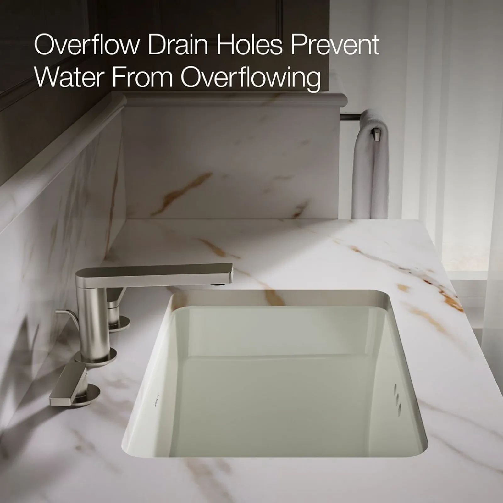 21" rectangular undermount bathroom sink^Kohler
