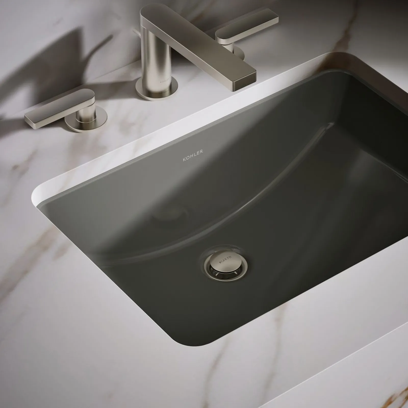21" rectangular undermount bathroom sink^Kohler