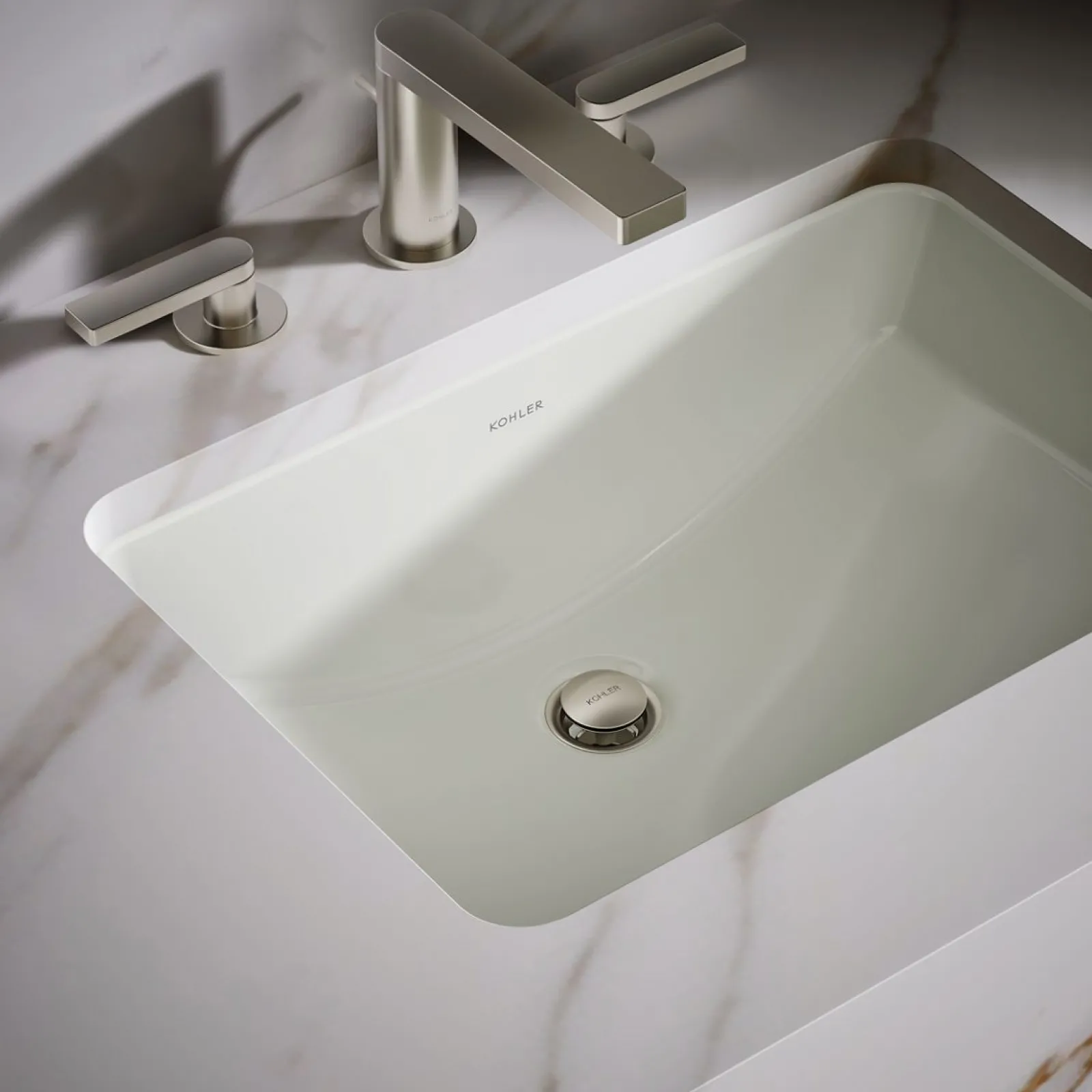 21" rectangular undermount bathroom sink^Kohler