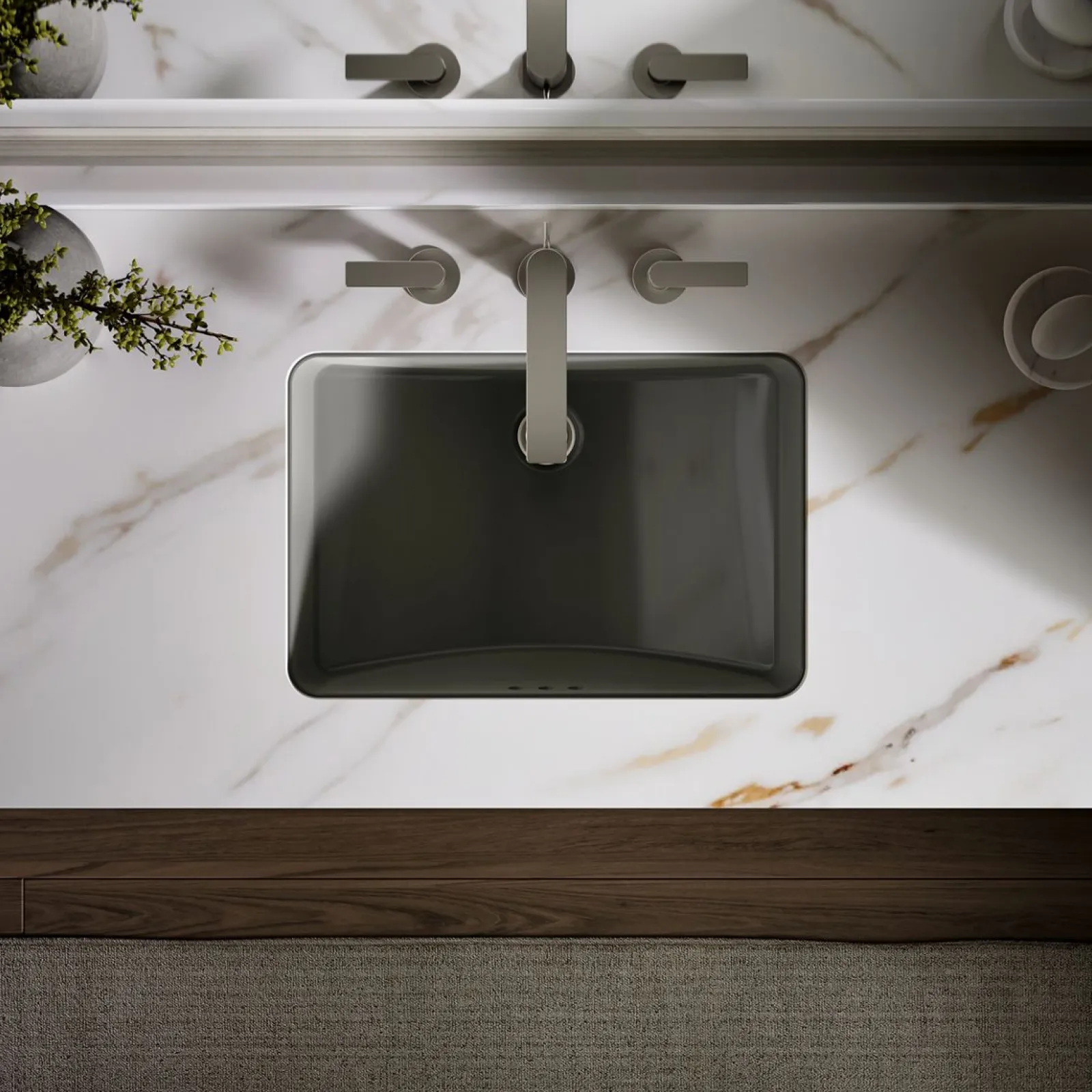 21" rectangular undermount bathroom sink^Kohler