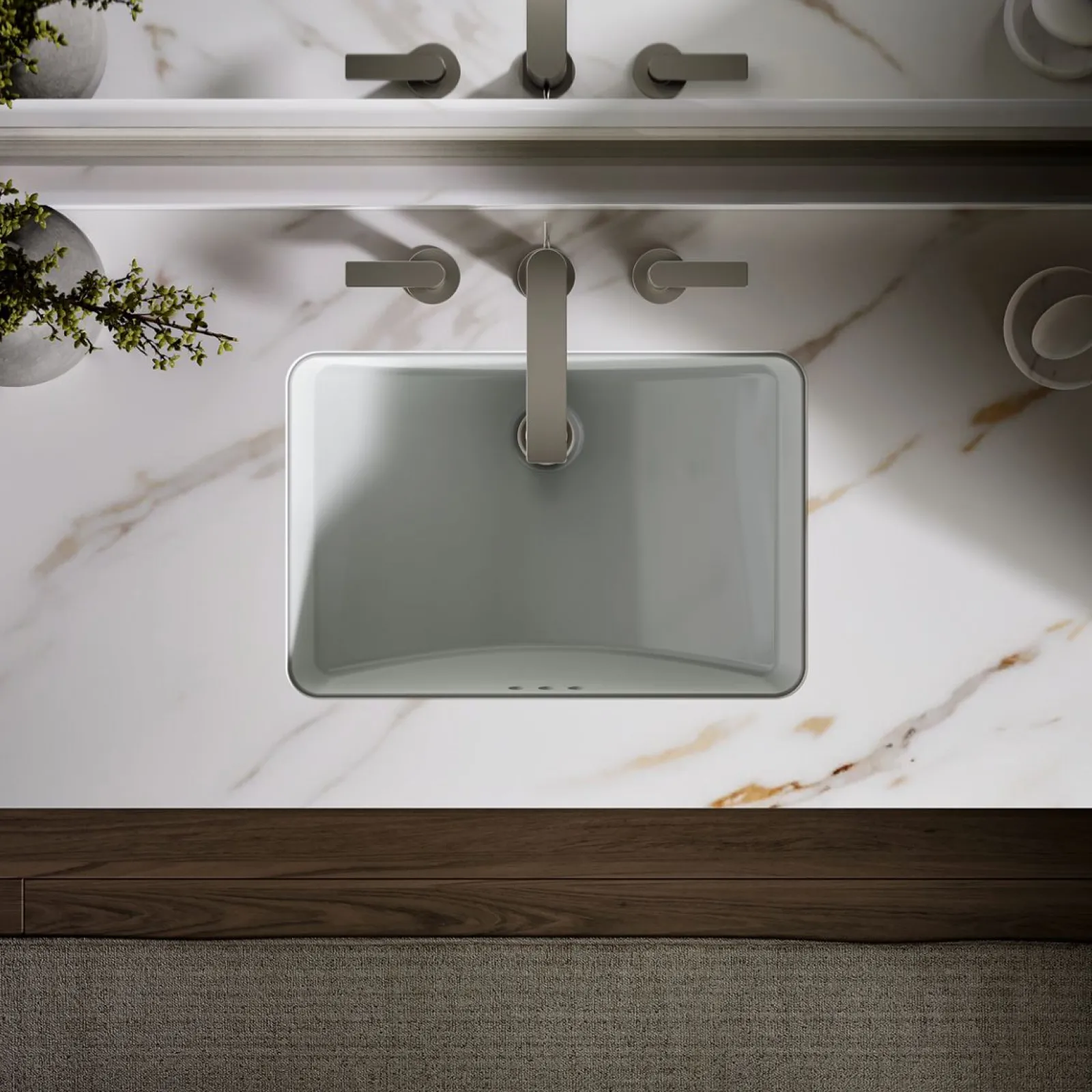 21" rectangular undermount bathroom sink^Kohler