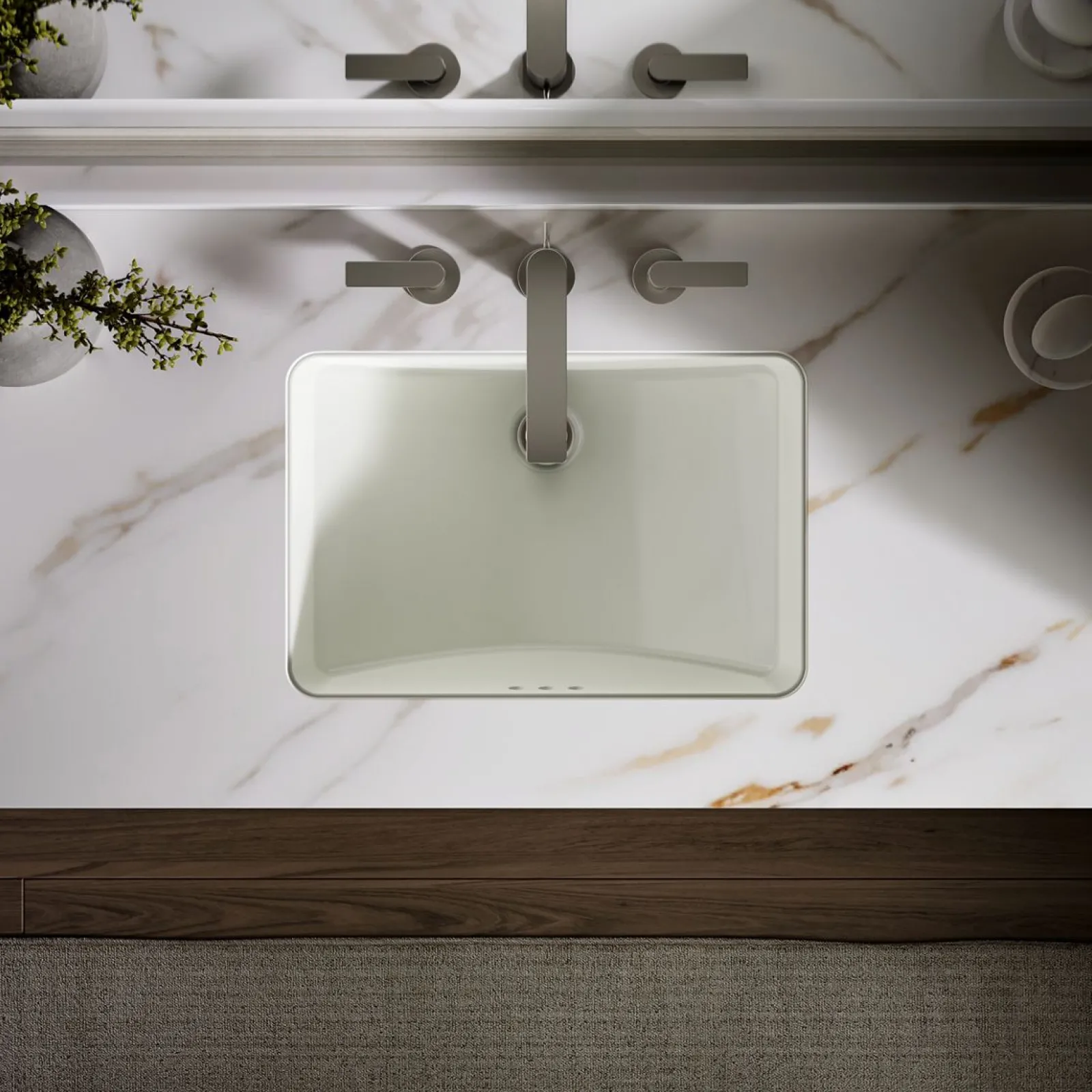 21" rectangular undermount bathroom sink^Kohler