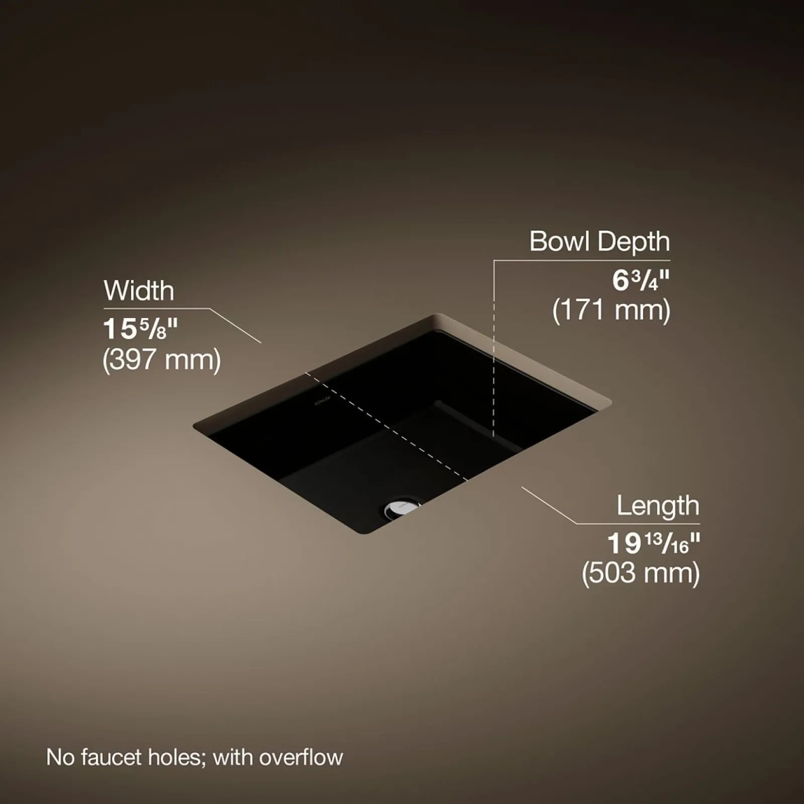 19-3/4" rectangular undermount bathroom sink^Kohler Online