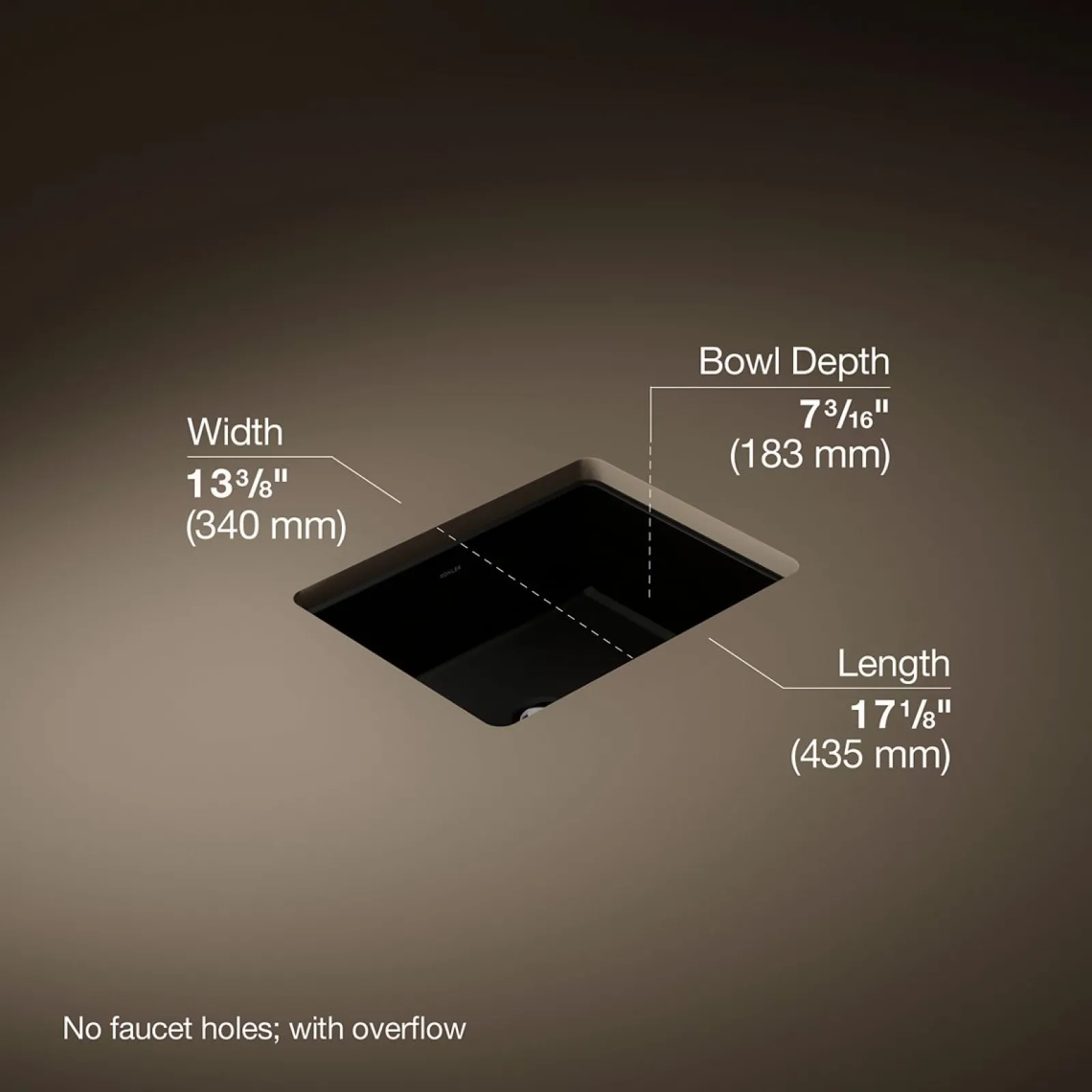 17" rectangular undermount bathroom sink^Kohler Discount