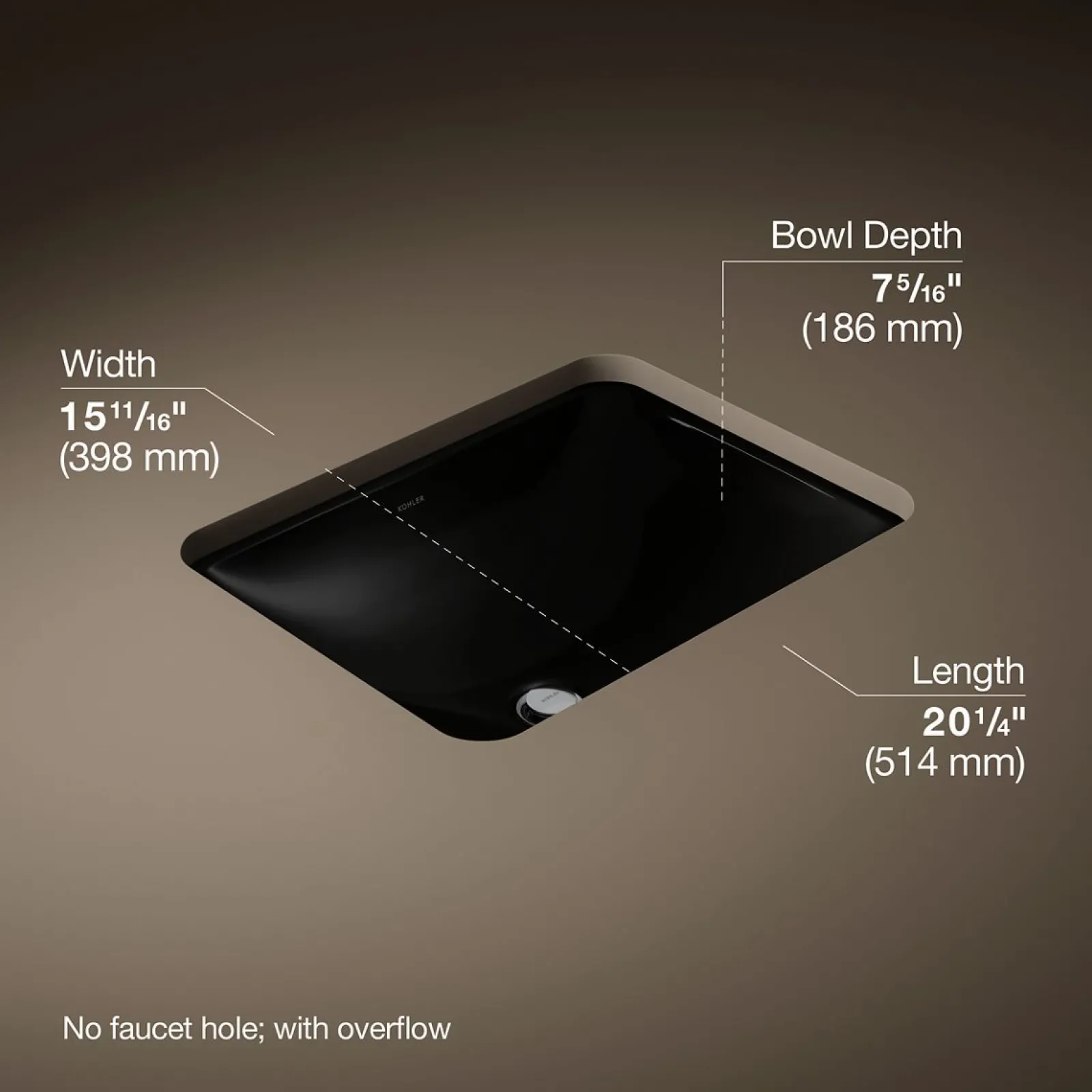 20-1/2" rectangular undermount bathroom sink^Kohler Sale
