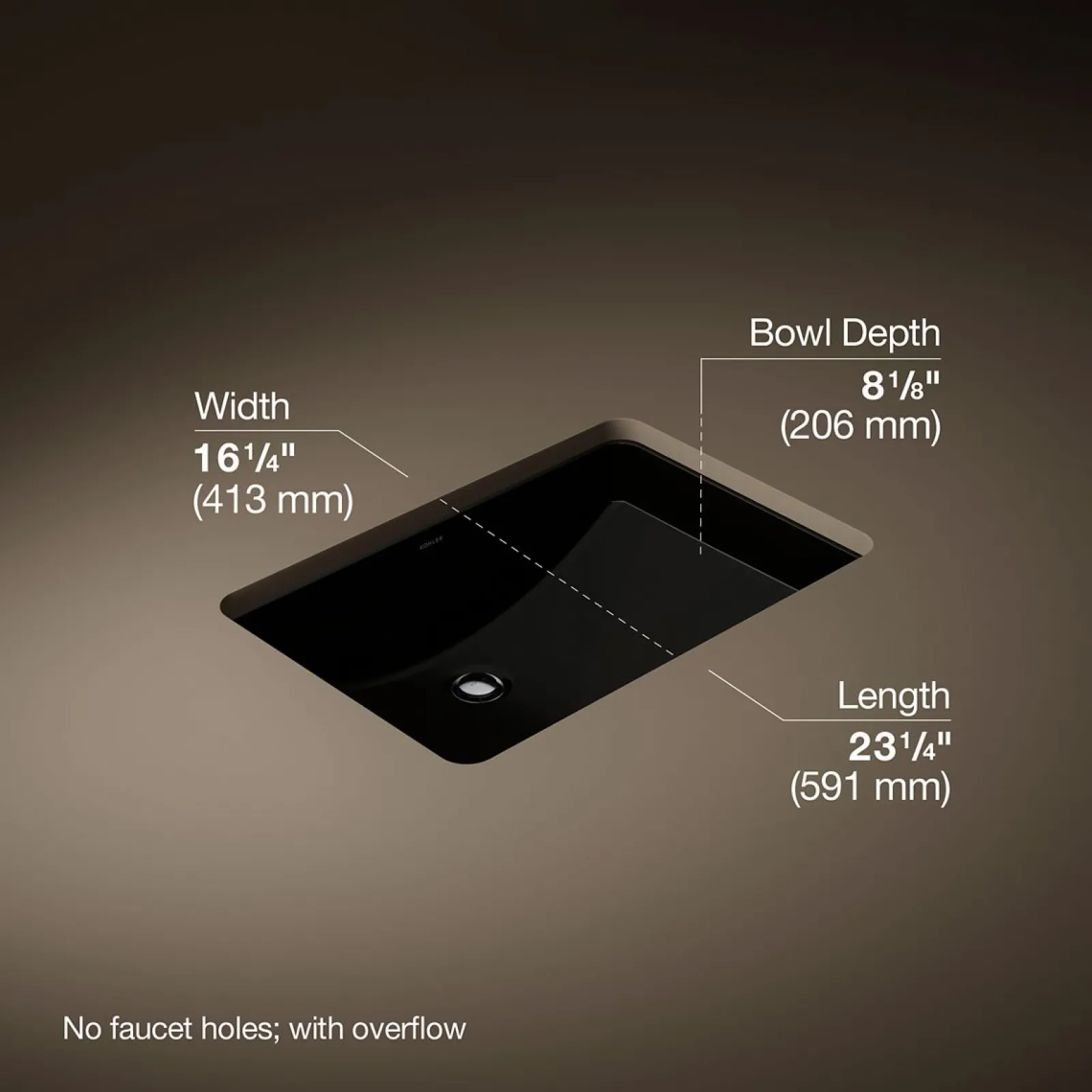 23-1/4" rectangular undermount bathroom sink^Kohler Clearance
