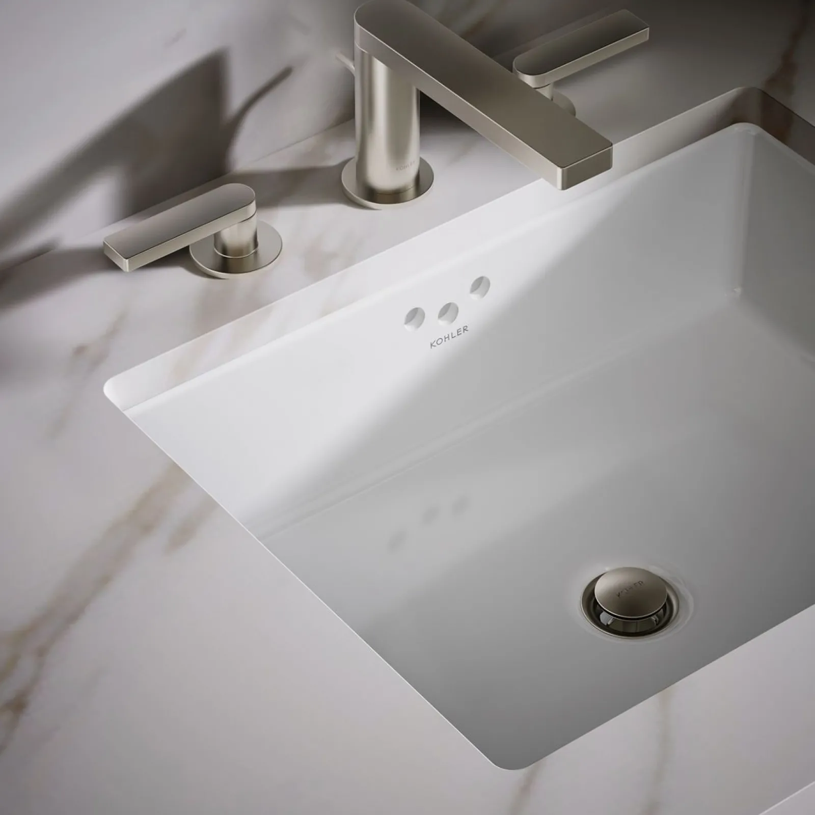 19-3/4" rectangular undermount bathroom sink with glazed underside^Kohler