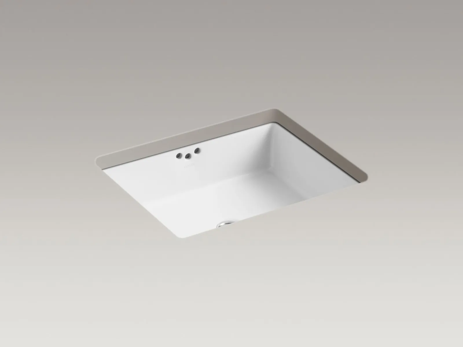 19-3/4" rectangular undermount bathroom sink with glazed underside^Kohler