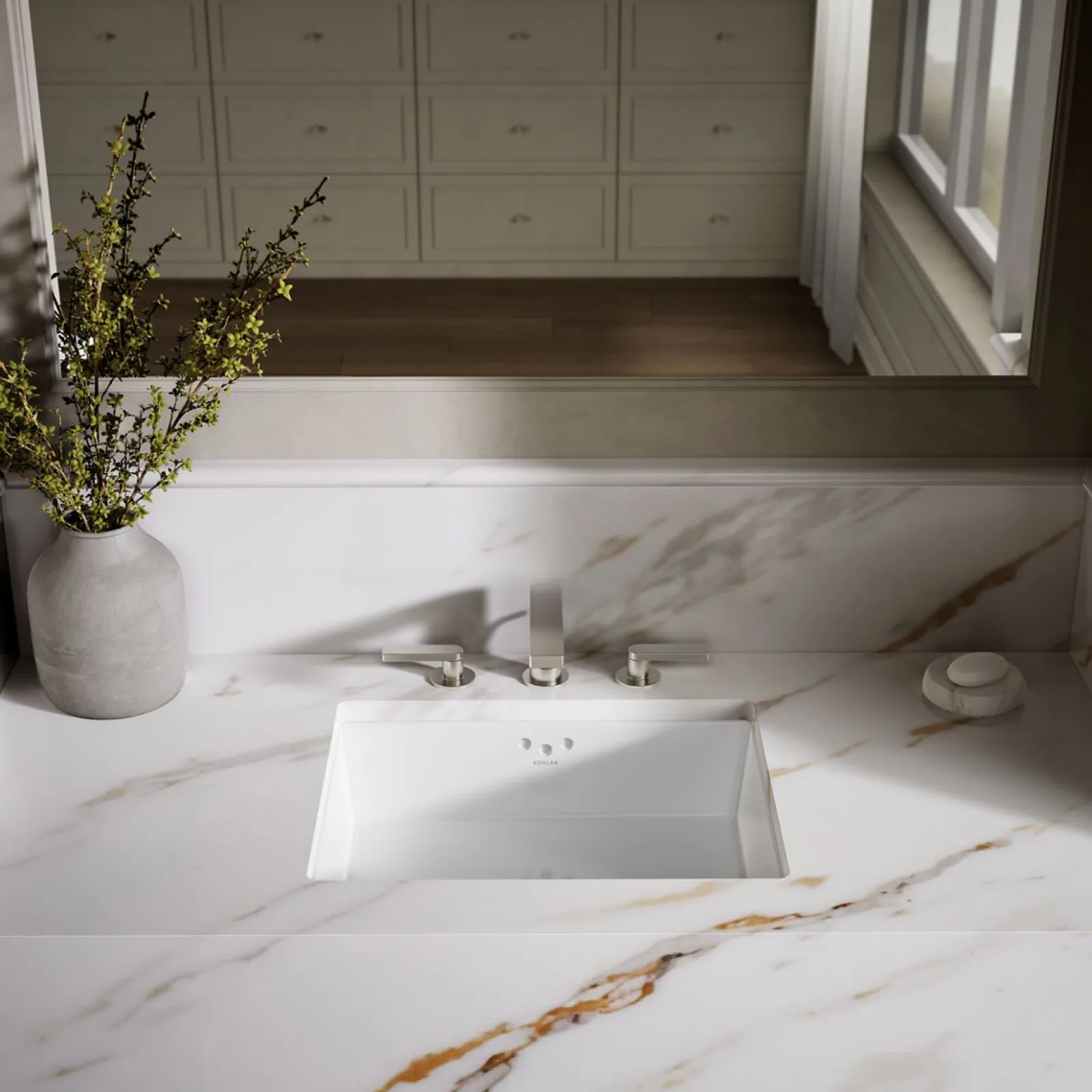 19-3/4" rectangular undermount bathroom sink^Kohler Clearance