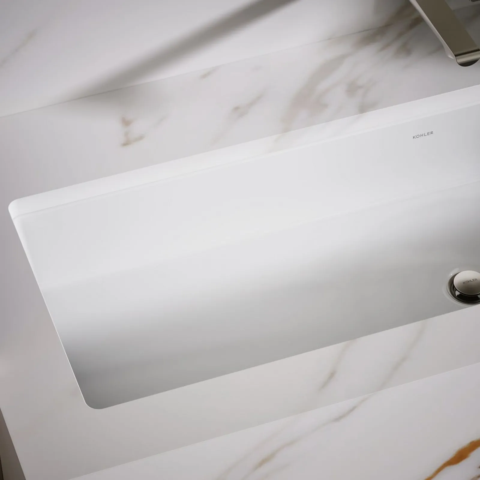 42-1/2" rectangular undermount bathroom sink^Kohler Hot