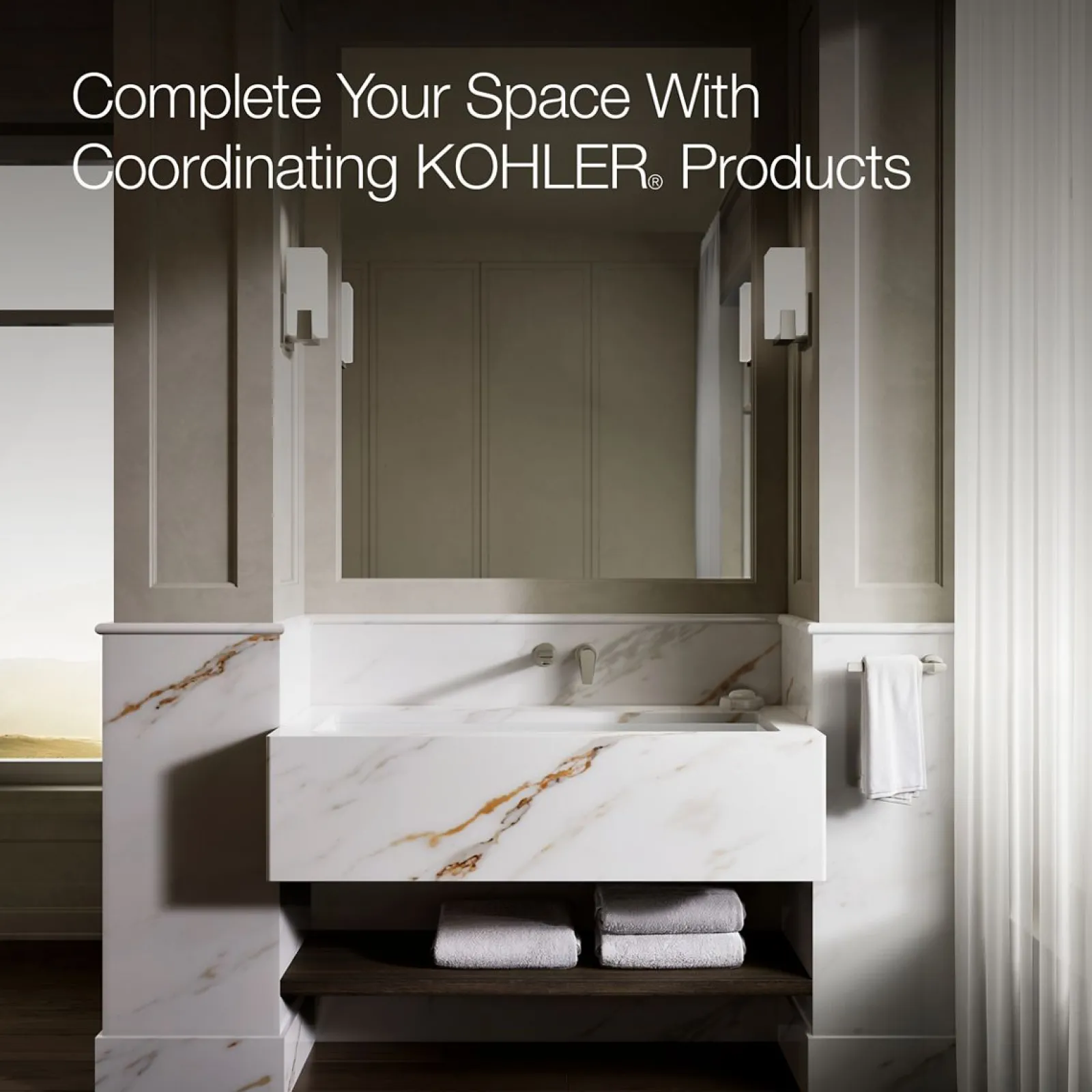 42-1/2" rectangular undermount bathroom sink^Kohler Hot