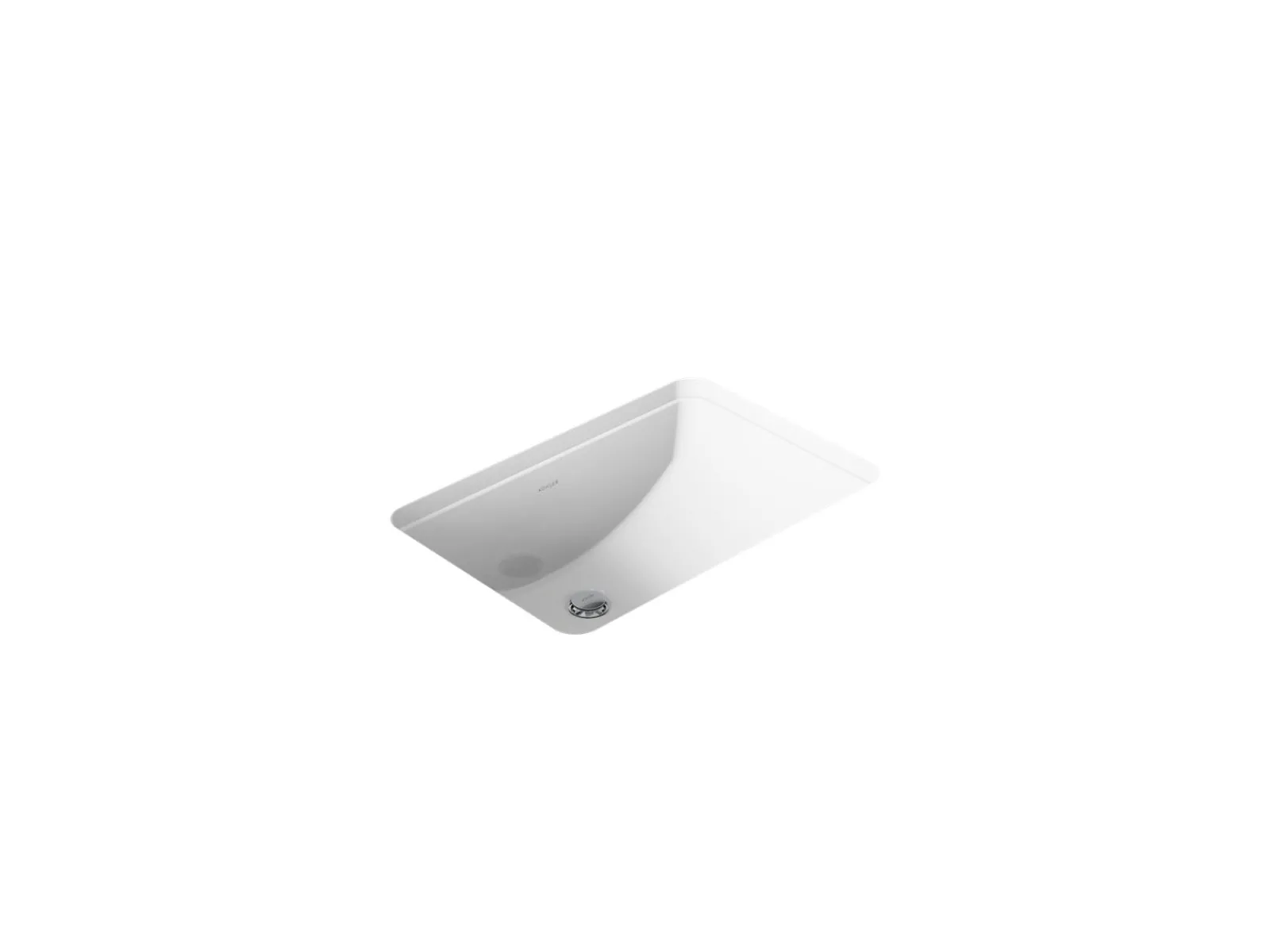 21" rectangular undermount bathroom sink with glazed underside, no overflow^Kohler Clearance