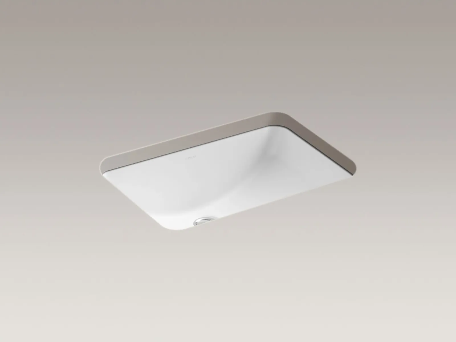 21" rectangular undermount bathroom sink with glazed underside, no overflow^Kohler Clearance