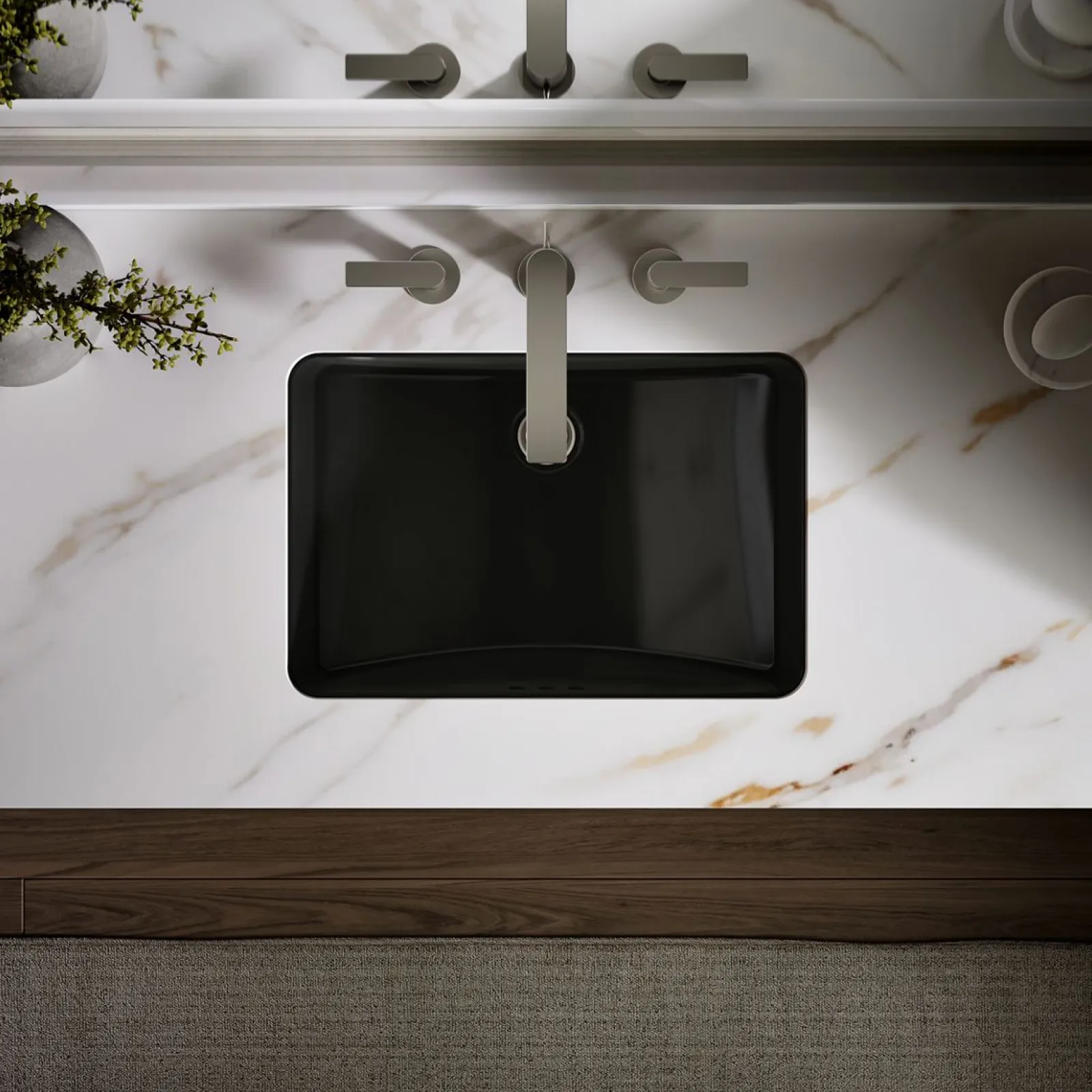 21" rectangular undermount bathroom sink with glazed underside, no overflow^Kohler Clearance