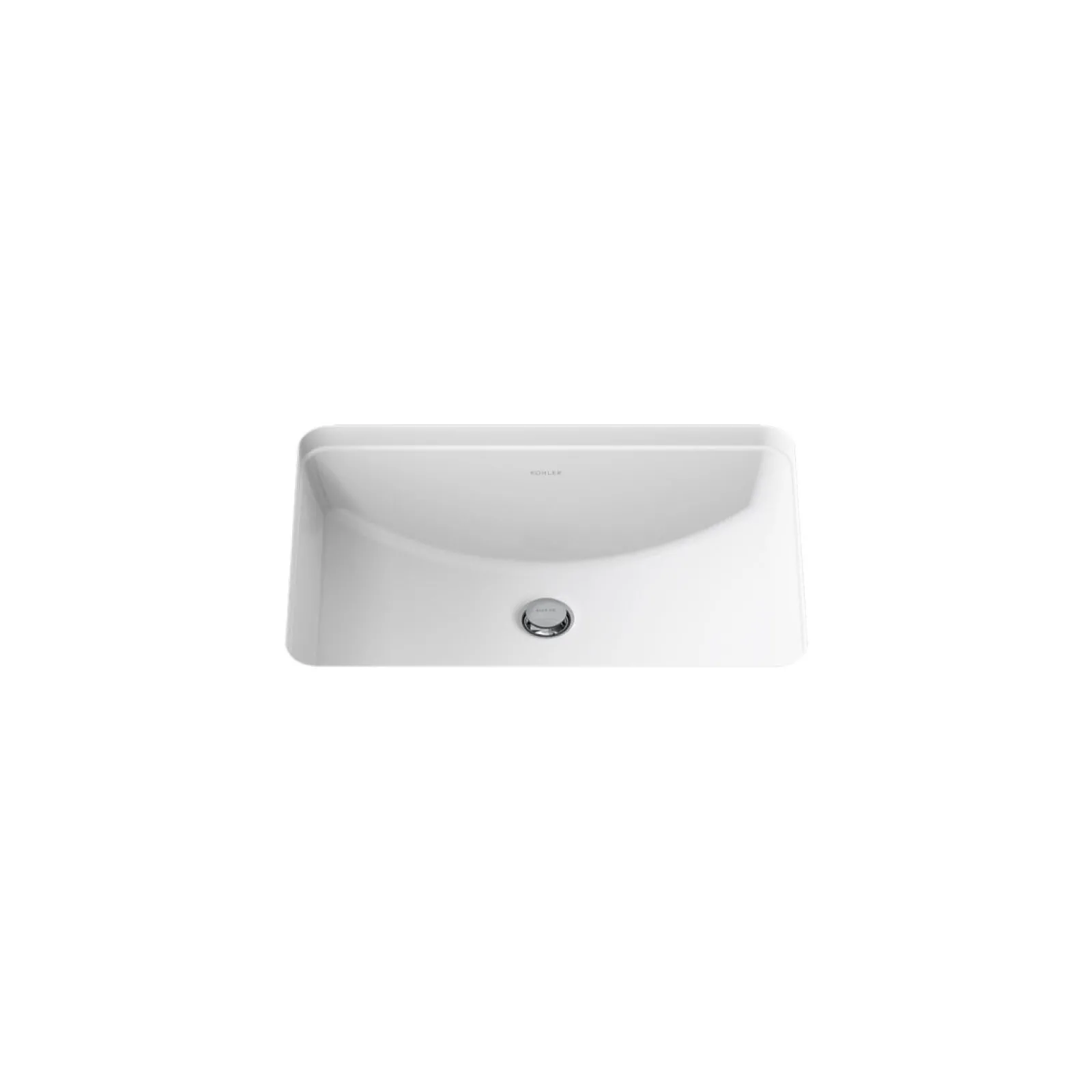 21" rectangular undermount bathroom sink with glazed underside, no overflow^Kohler Clearance