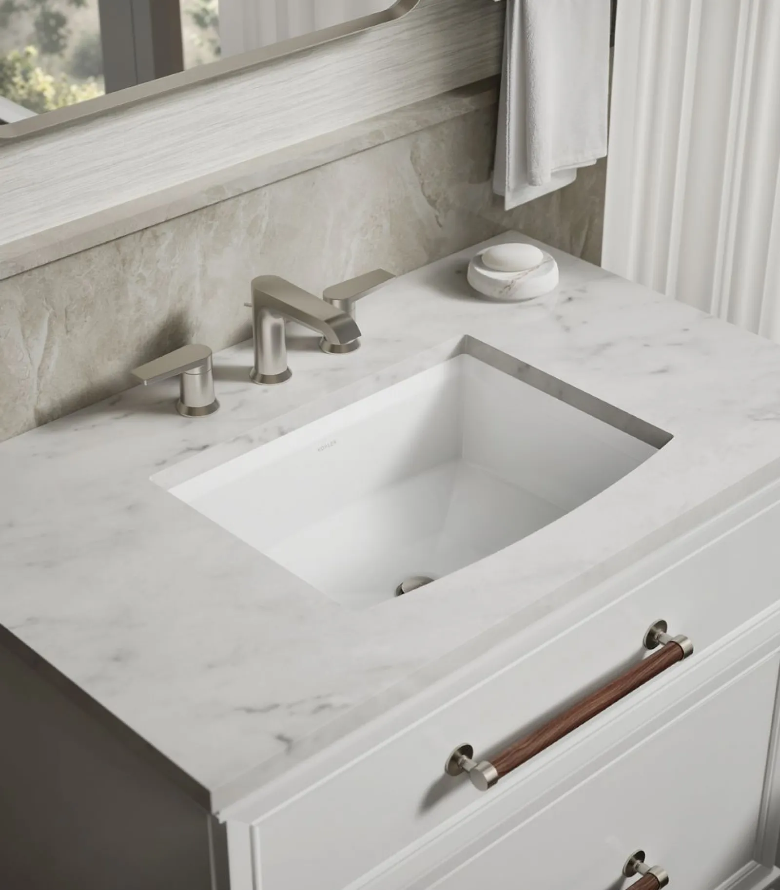 20" rectangular undermount bathroom sink^Kohler Clearance