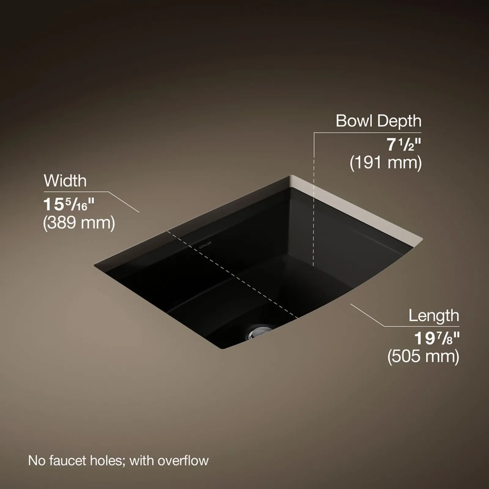 20" rectangular undermount bathroom sink^Kohler Clearance