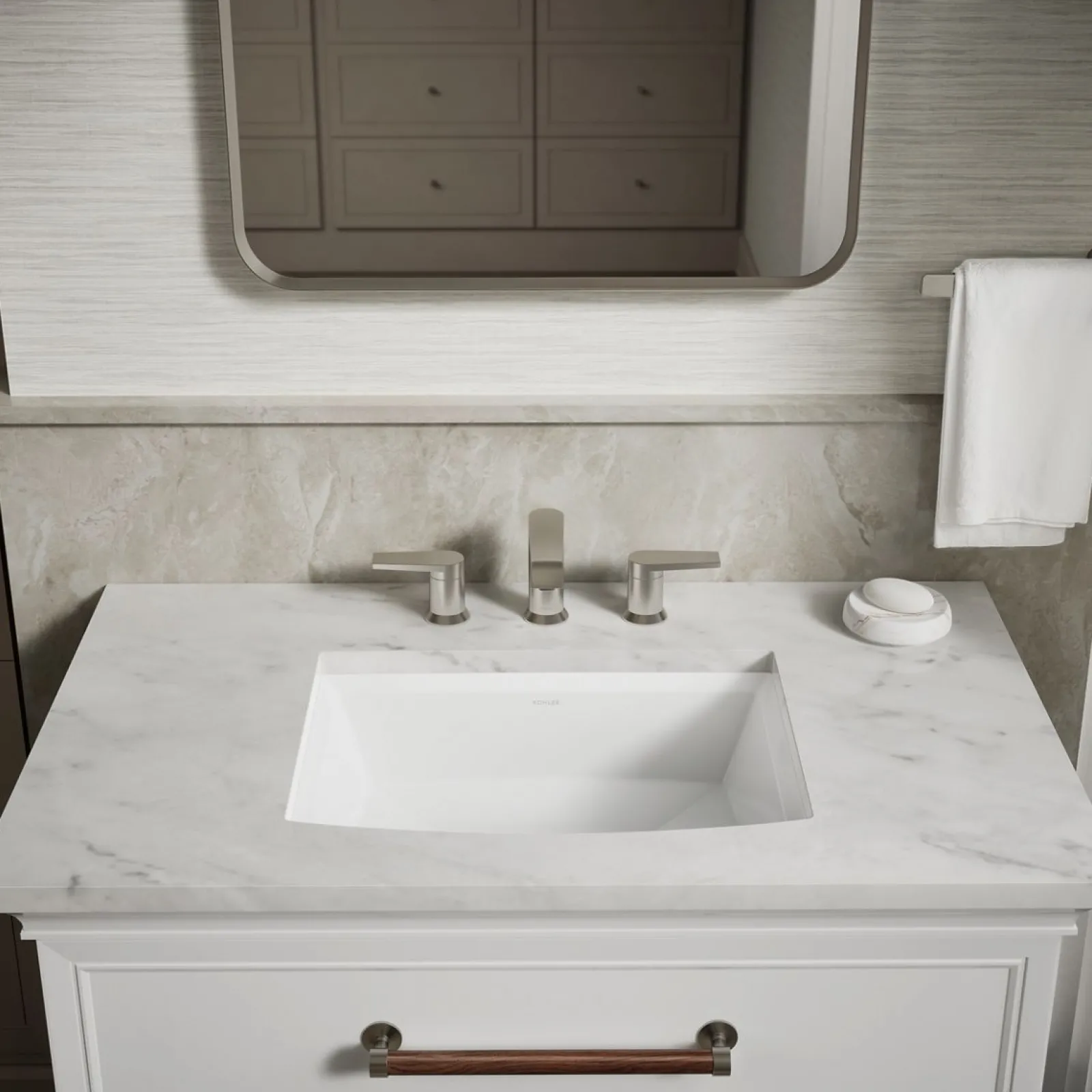 20" rectangular undermount bathroom sink^Kohler Clearance